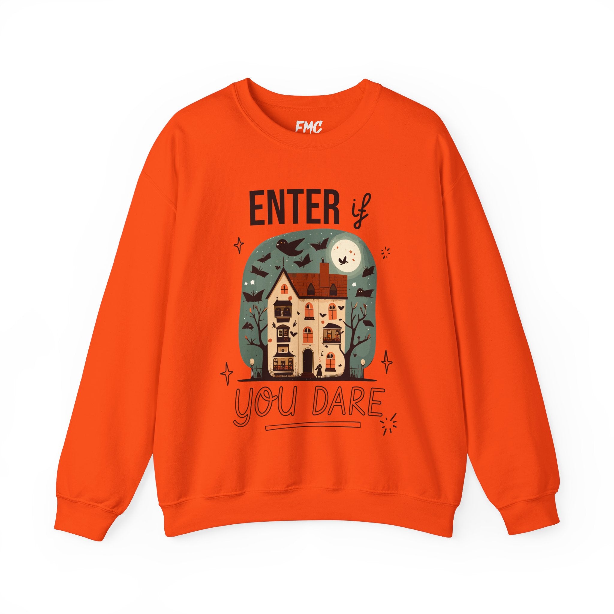 Enter If You Dare Sweatshirt - Haunted House Sweatshirt, Scary House Sweatshirt, Unisex Halloween Apparel, Funny Halloween Puns, Trendy Halloween Sweatshirt