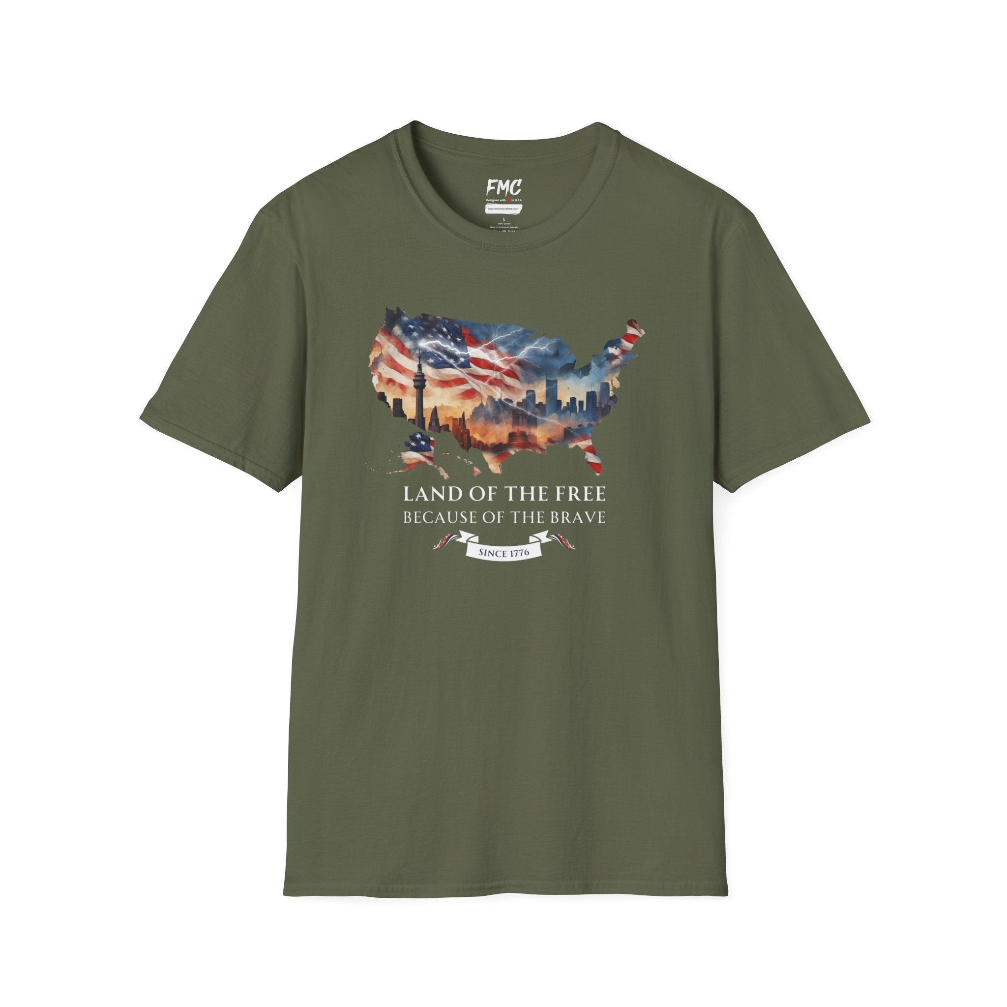 Land of the Free, Because of the Brave T-Shirt, 4th of July Shirt Gift,  Independence Day Shirt, Patriot Tee, 4th July Gift, Gift 4th July
