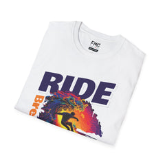 Surfing Man Shirt - Surfer Riding Wave Colorful Beach Design, Beach Shirt for Men, Trendy Summer Shirt, Perfect Summer Outfit and Vacay Tee