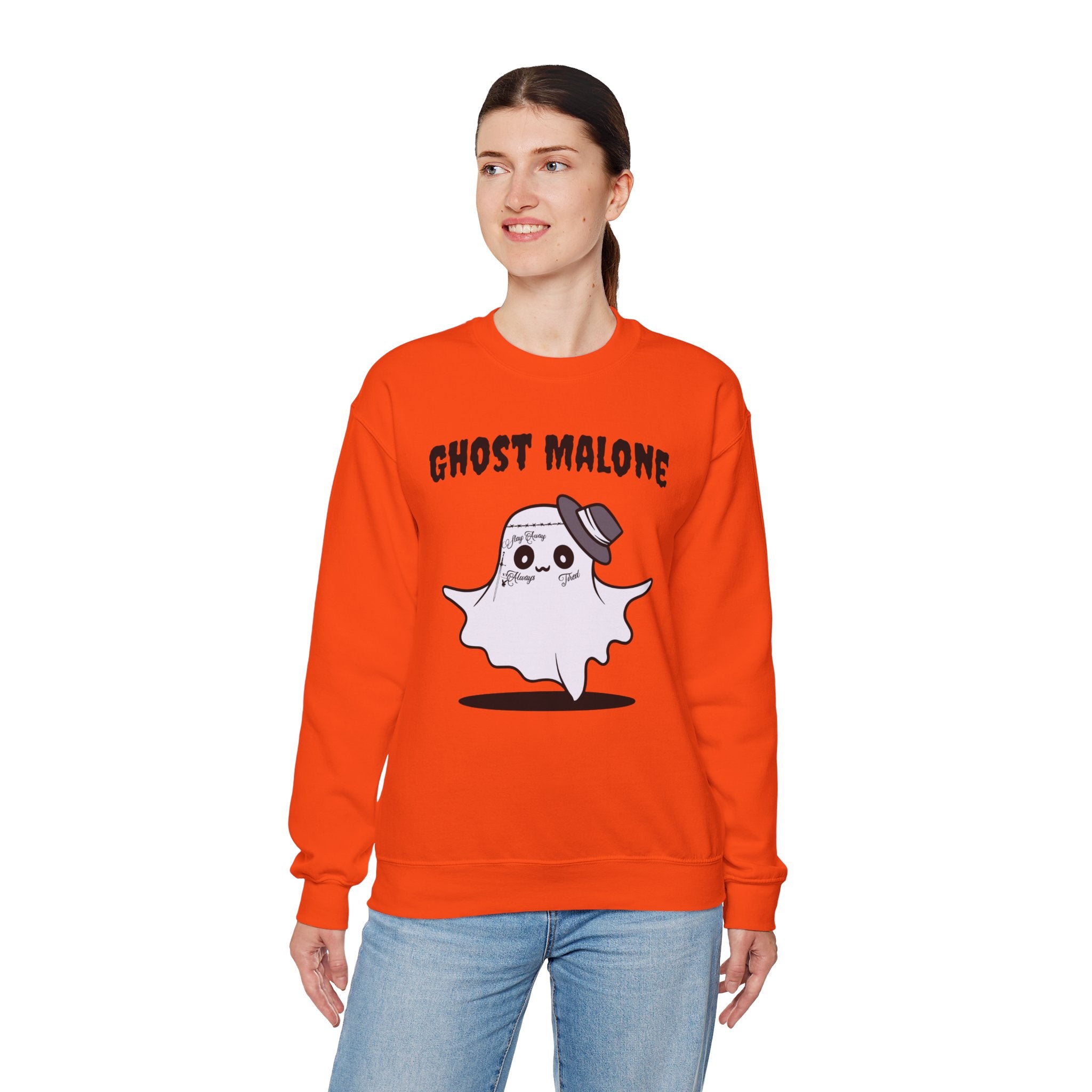Ghost Malone Sweatshirt - Funny Post Malone Spookydoodles Sweatshirt, Perfect Ghostly Style for Halloween 2024, Perfect Posty Sweatshirt