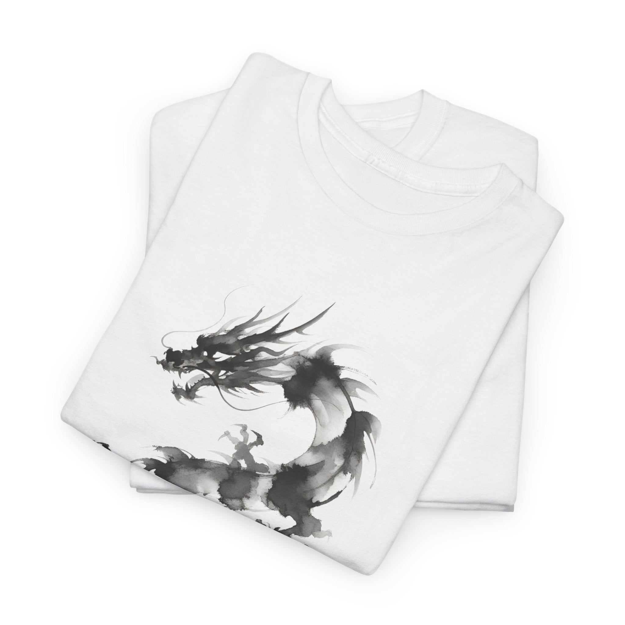 Ethereal Dragon | Modern Japanese Sumi-e Ink T-Shirt Secondary image