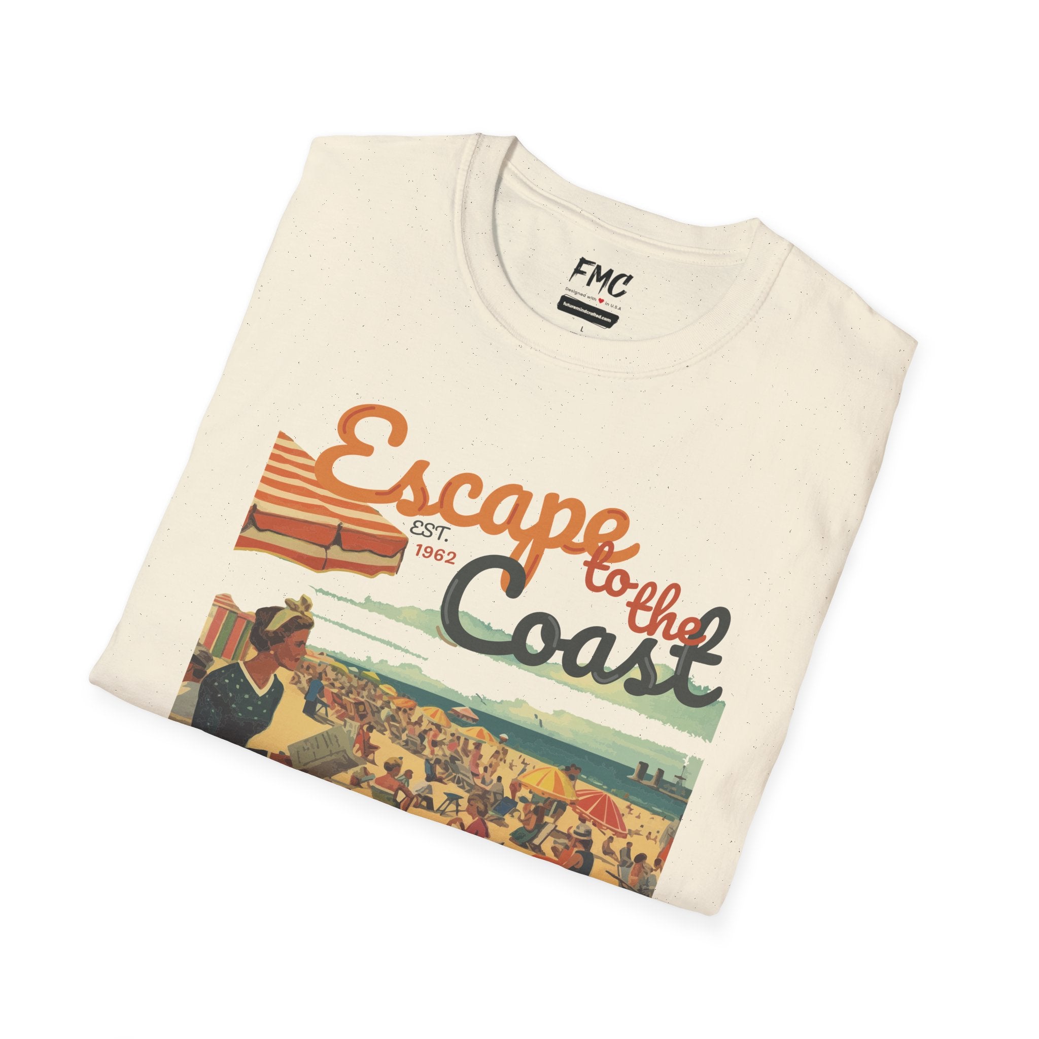 Vintage Postcard Shirt - Vintage Beach Escape Coast Tee, Cute Beach Shirt for Her, Trendy Summer Shirt and Beach Outfit, Ideal Vacay Shirt