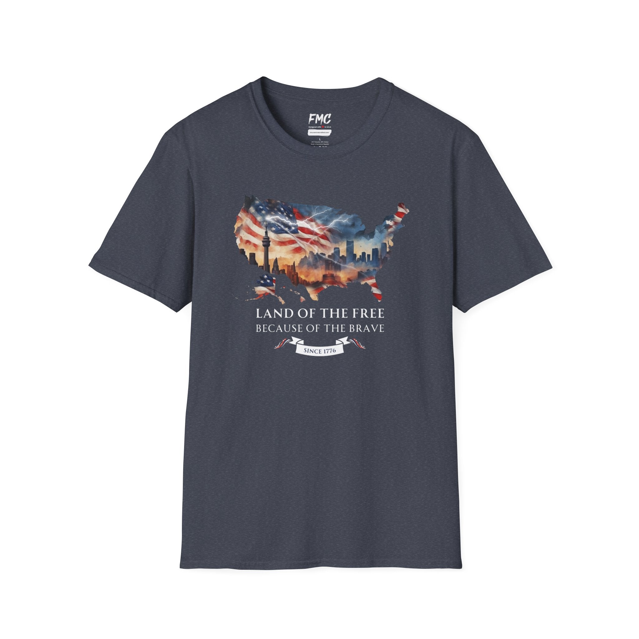 Land of the Free, Because of the Brave T-Shirt, 4th of July Shirt Gift,  Independence Day Shirt, Patriot Tee, 4th July Gift, Gift 4th July