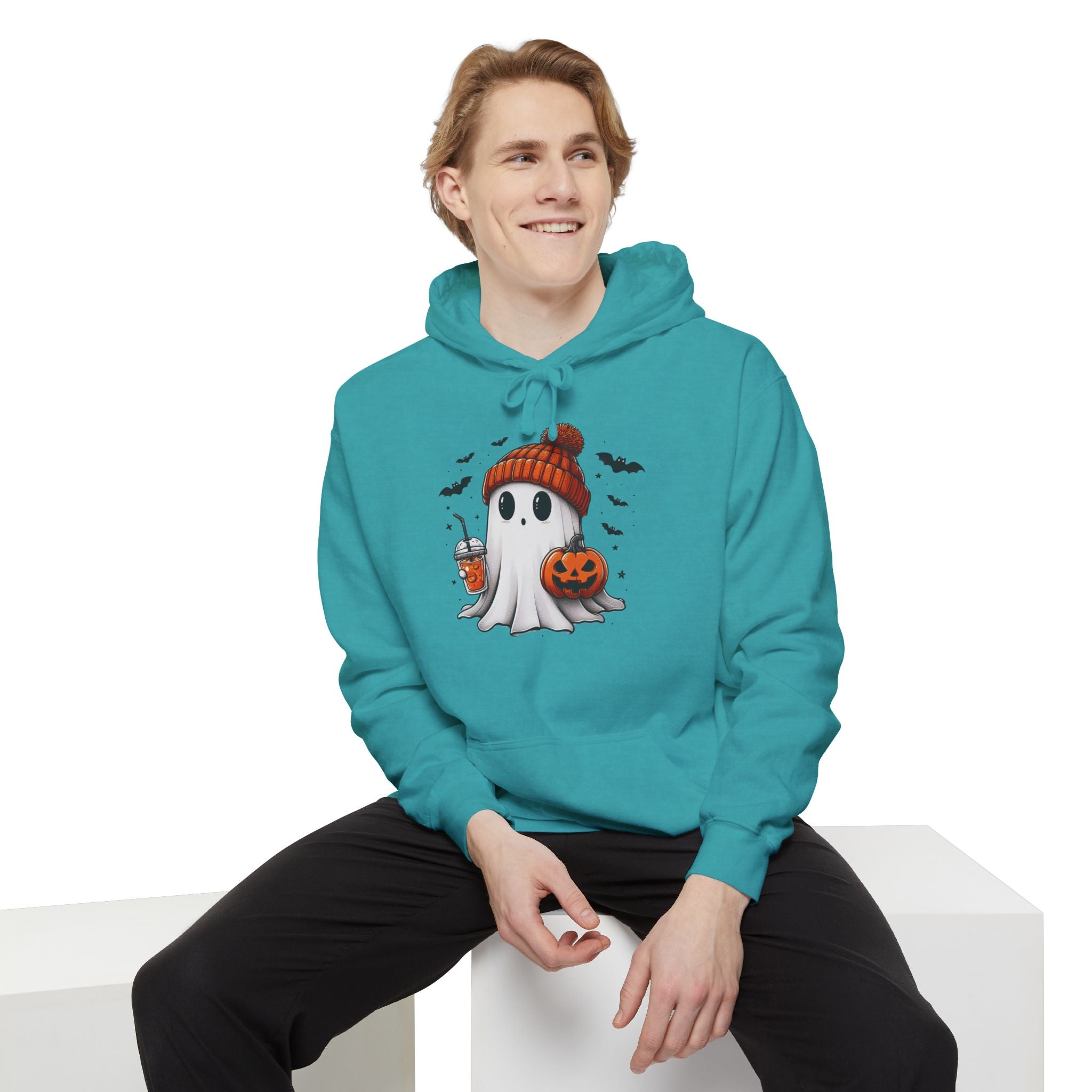 Halloween Spooky Ghost Comfort Colors Hoodie, Cute Ghost Hoodie, Womens Halloween Hoodie, Cute Fall Hoodie, Spooky Season Hoodie