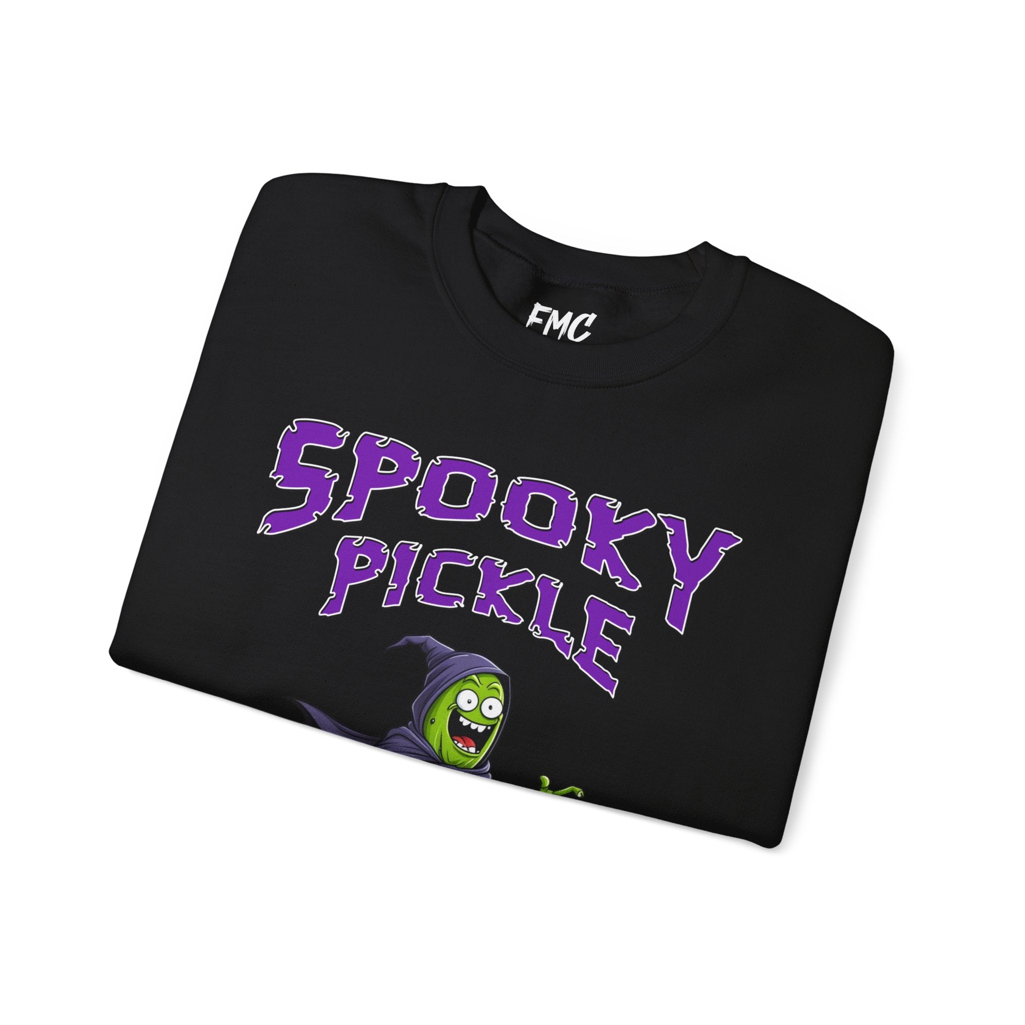 Spooky Pickle Adult Sweatshirt - Funny Pickle Halloween Adult Sweatshirt, Trendy Halloween Adult Sweatshirt, Ideal Halloween Gift
