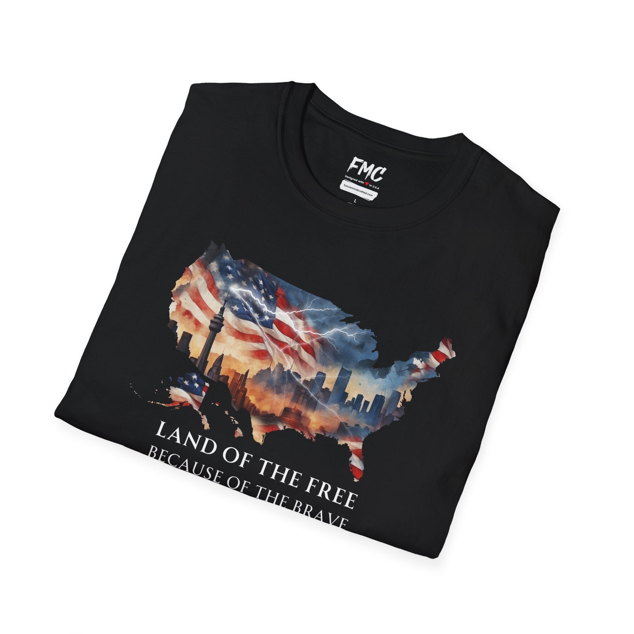 Land of the Free, Because of the Brave T-Shirt, 4th of July Shirt Gift,  Independence Day Shirt, Patriot Tee, 4th July Gift, Gift 4th July