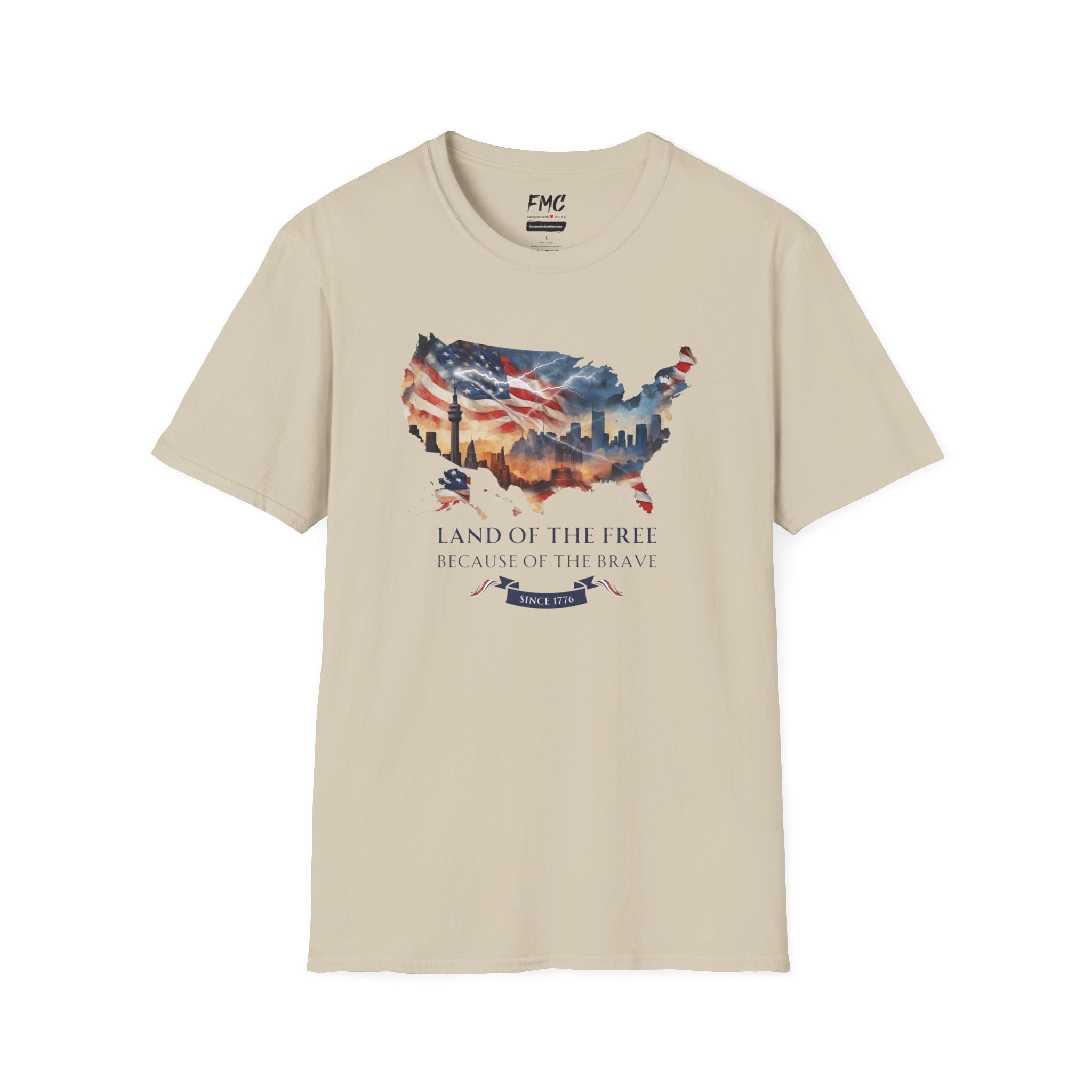 Land of the Free, Because of the Brave T-Shirt, 4th of July Shirt Gift,  Independence Day Shirt, Patriot Tee, 4th July Gift, Gift 4th July