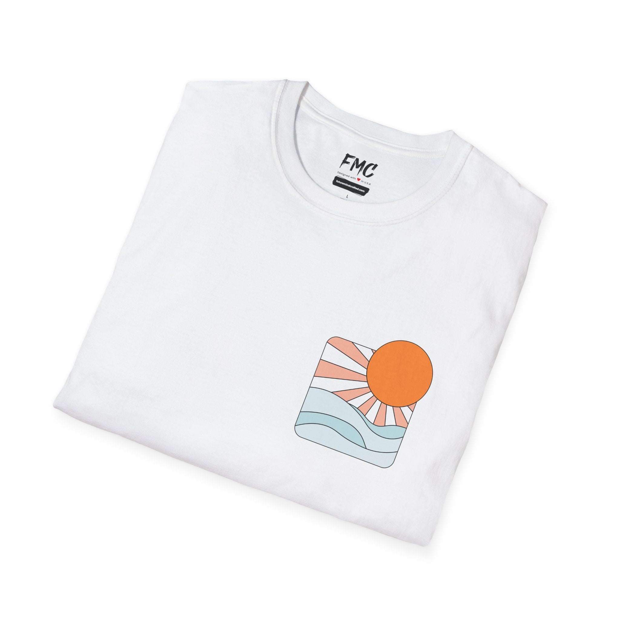 Sun With Rays Waves Shirt - Retro Summer Sun Tee, Cute Beach Tee for Her, Trendy Summer Shirt, Summer Beach Outfit, Ideal Summer Gift, Tee