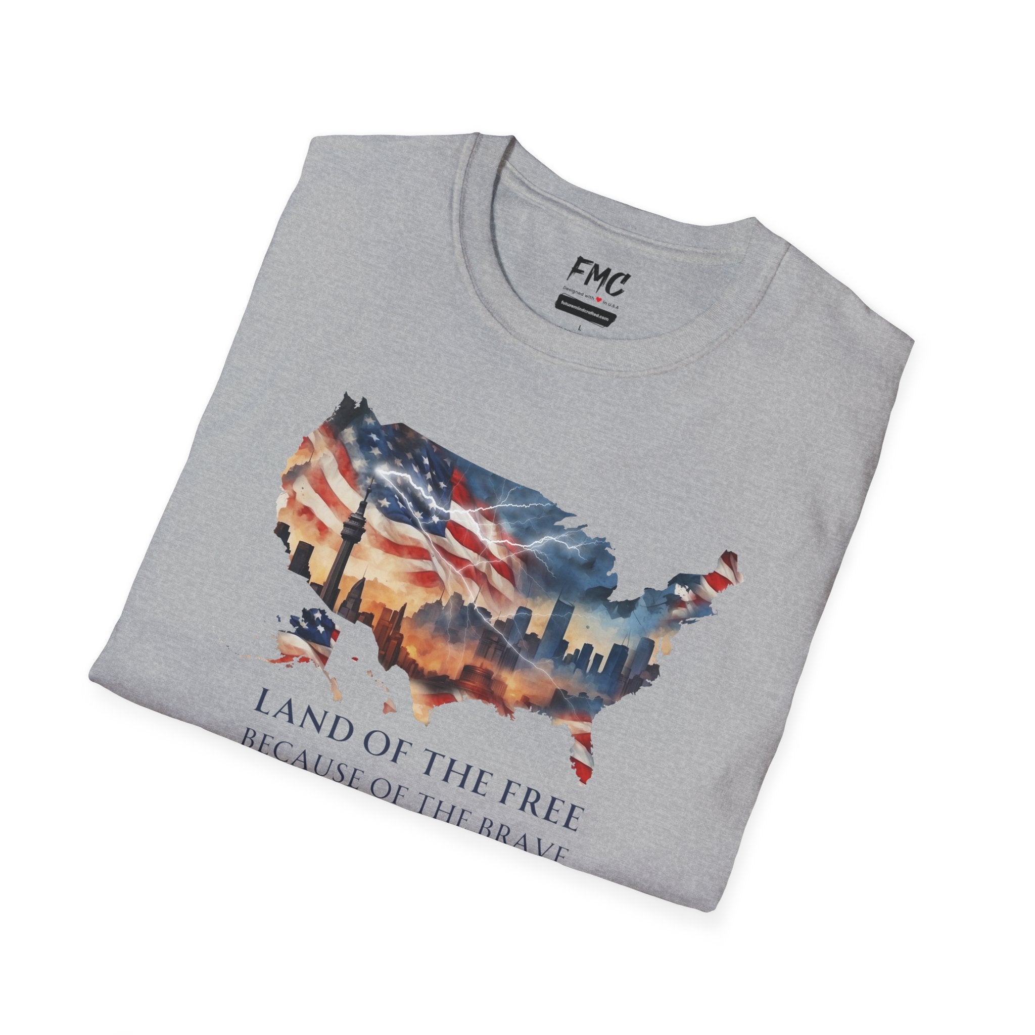 Land of the Free, Because of the Brave T-Shirt, 4th of July Shirt Gift,  Independence Day Shirt, Patriot Tee, 4th July Gift, Gift 4th July