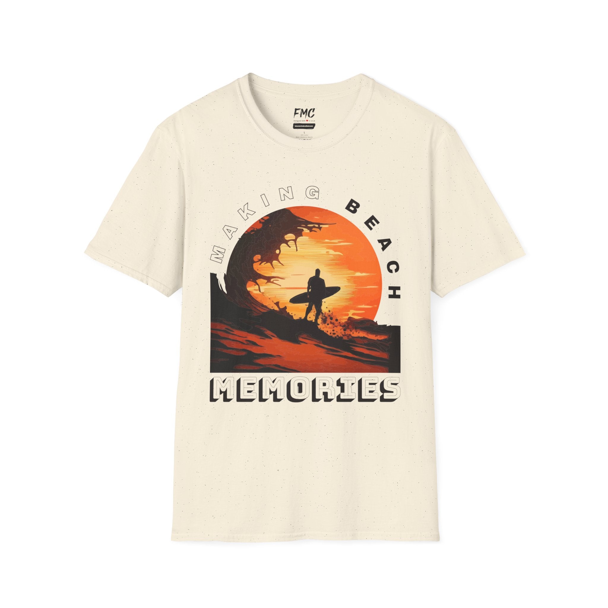 Making Beach Memories Shirt - Surfing Man Riding a Wave Design, Cool Beach Shirt for Men, Trendy Summer Shirt, Perfect Summer Outfit
