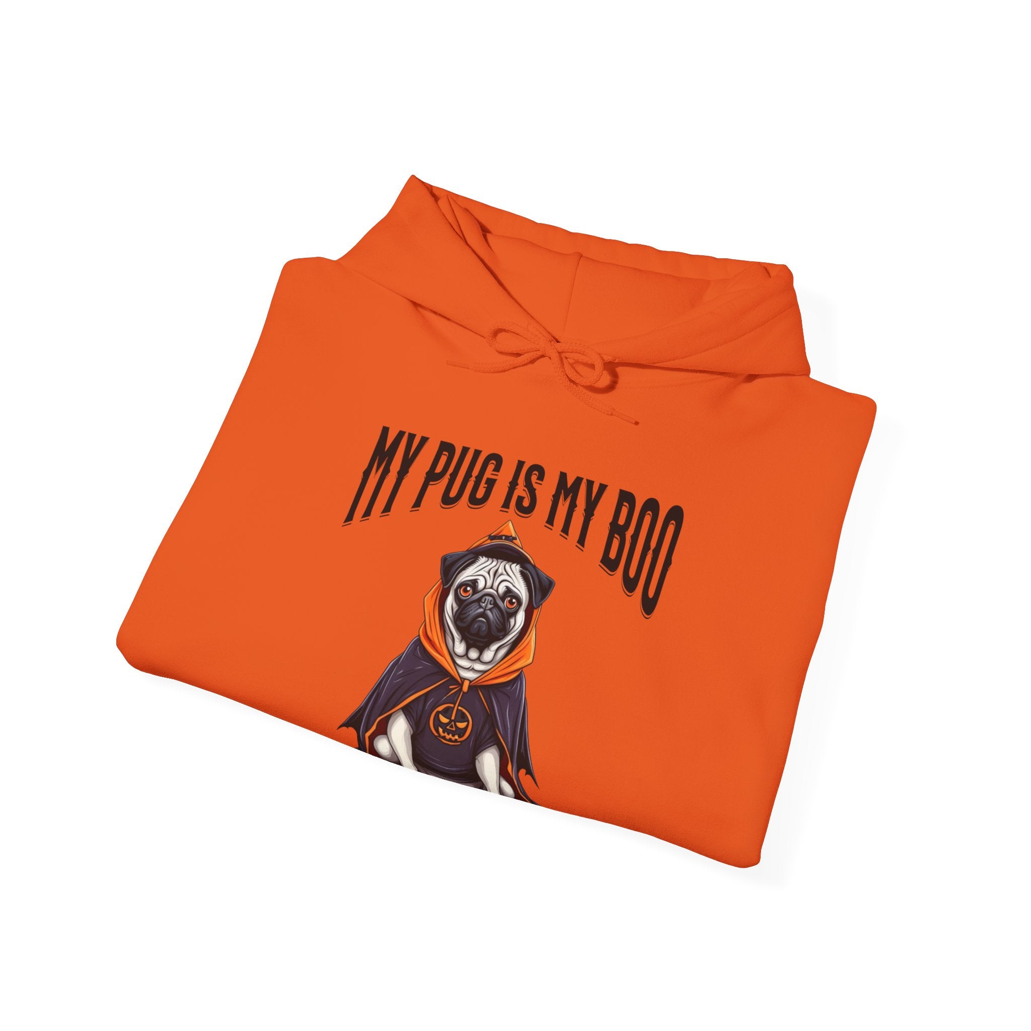 Pug Halloween Adult Hoodie - My Pug is My Boo Adult Hoodie, Dog Halloween Adult Hoodie, Trendy Women Halloween Tee, Perfect Pug Gift