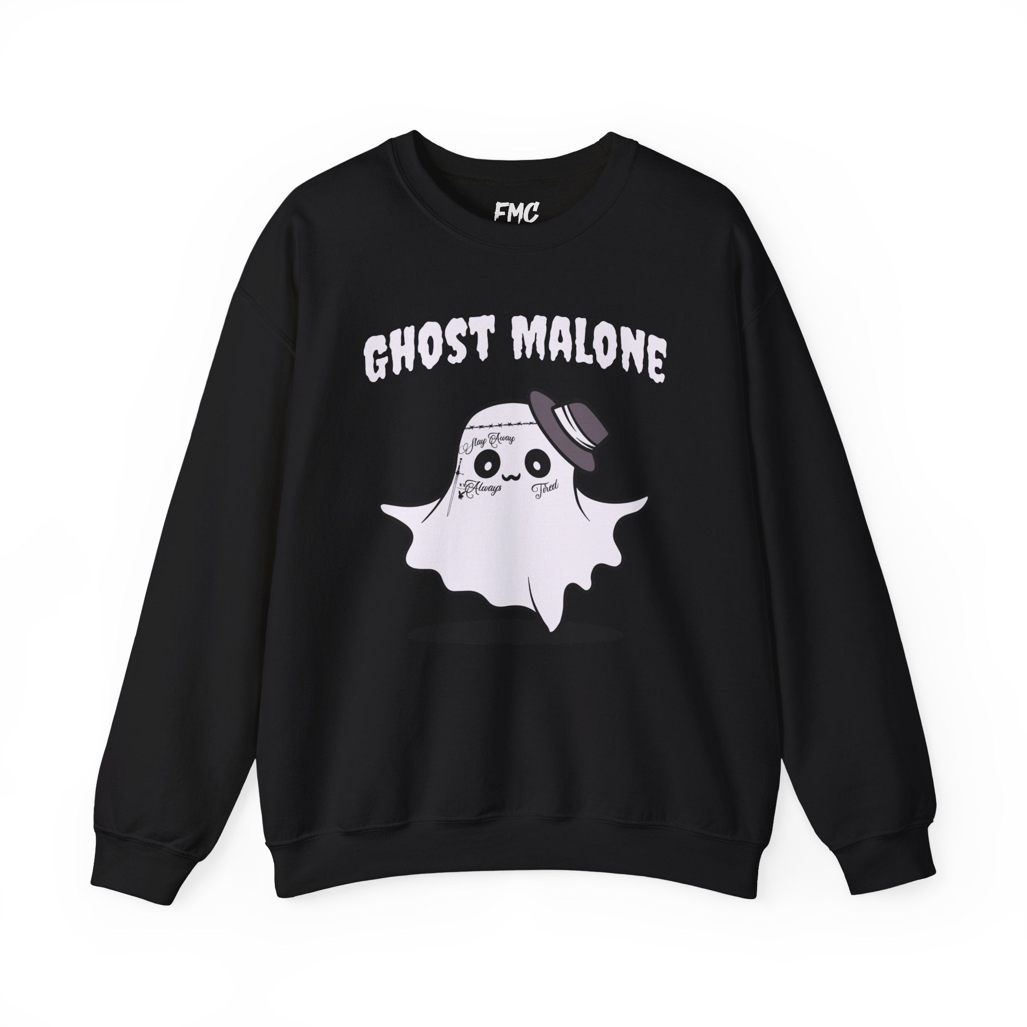 Ghost Malone Sweatshirt - Funny Post Malone Spookydoodles Sweatshirt, Perfect Ghostly Style for Halloween 2024, Perfect Posty Sweatshirt Secondary image