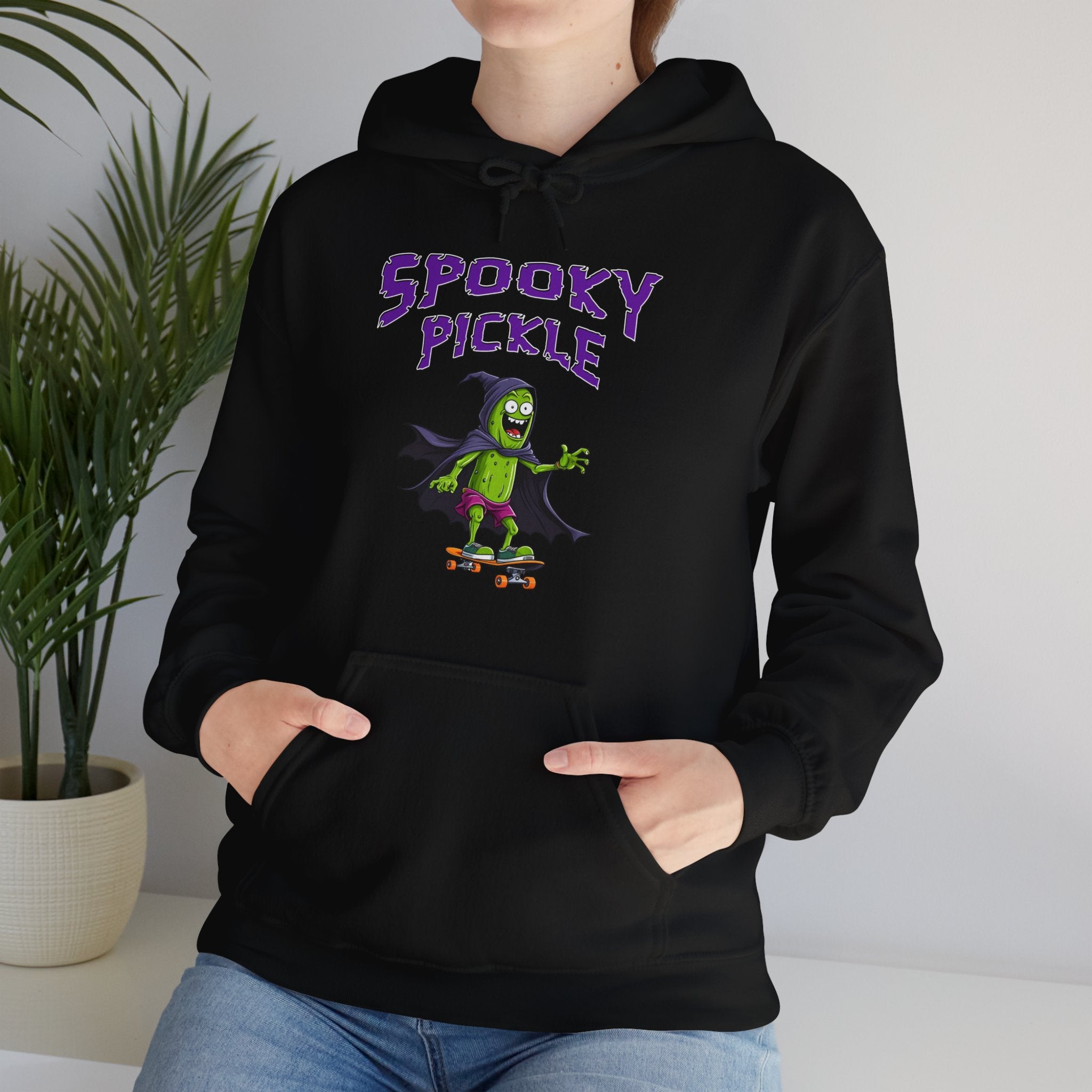 Spooky Pickle Adult Hoodie - Funny Pickle Halloween Adult Hoodie, Trendy Women Halloween Adult Hoodie, Perfect Pickle Lovers, Halloween Gift