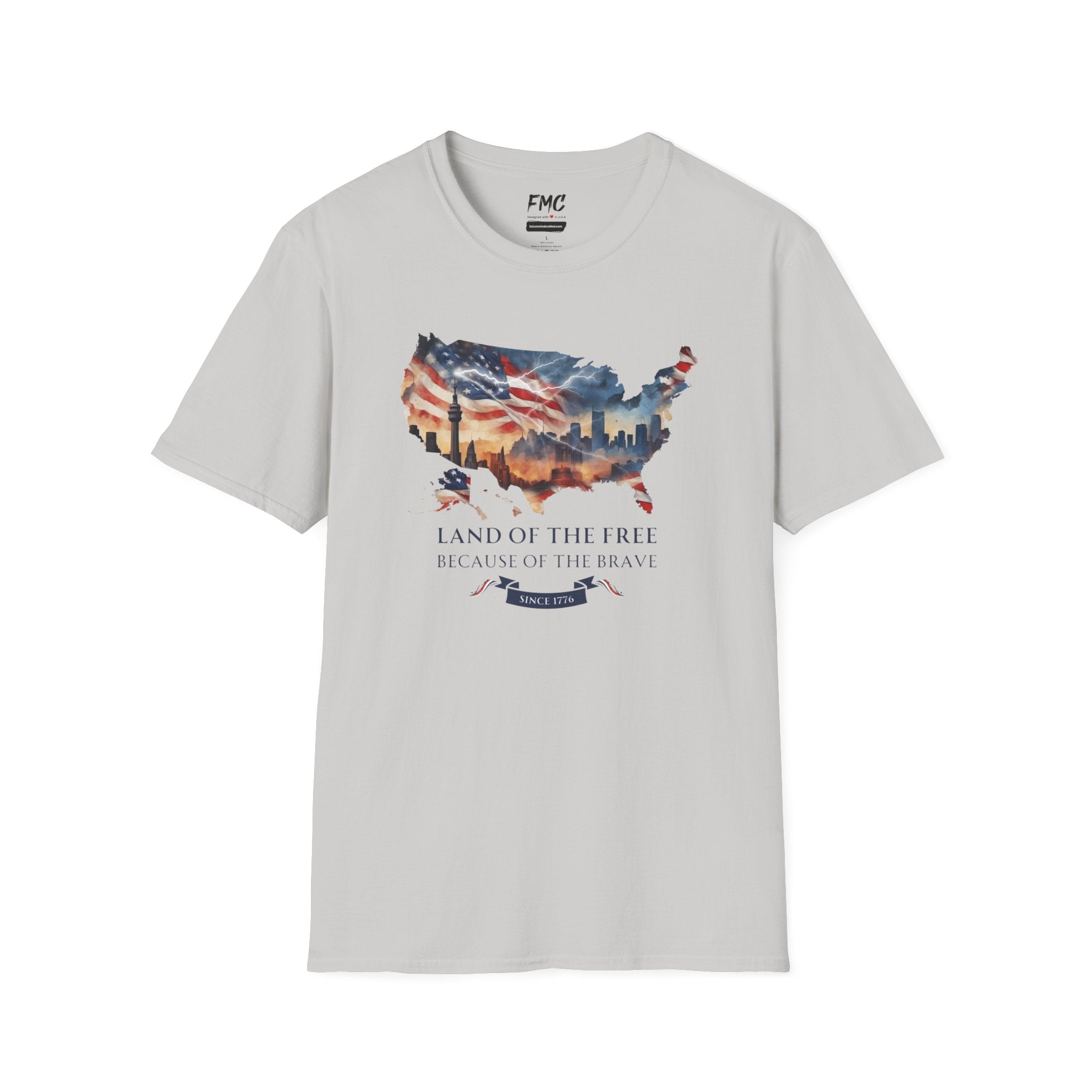Land of the Free, Because of the Brave T-Shirt, 4th of July Shirt Gift,  Independence Day Shirt, Patriot Tee, 4th July Gift, Gift 4th July