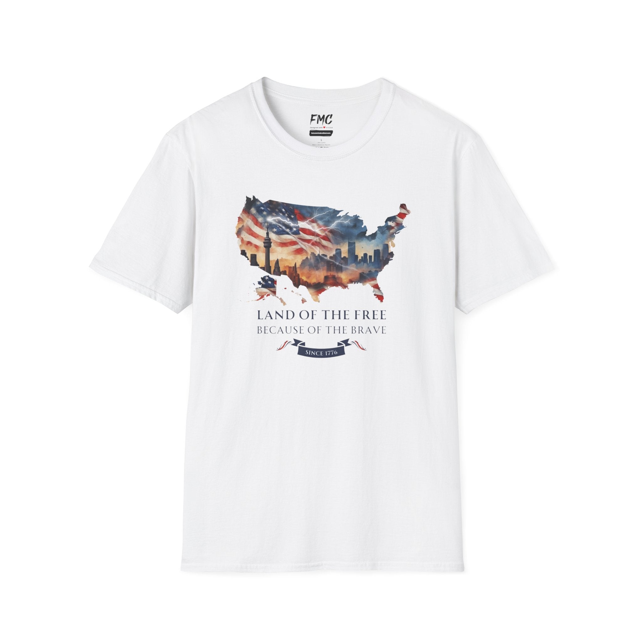 Land of the Free, Because of the Brave T-Shirt, 4th of July Shirt Gift,  Independence Day Shirt, Patriot Tee, 4th July Gift, Gift 4th July