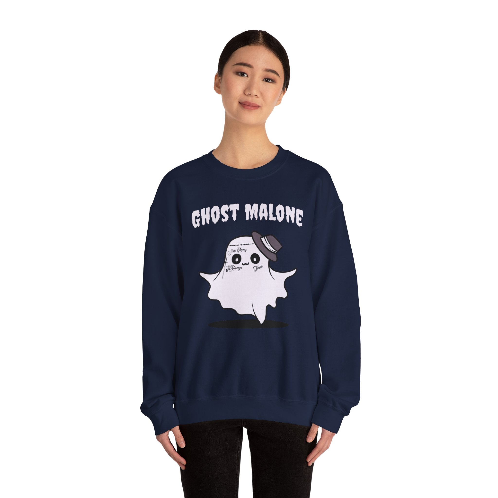 Ghost Malone Sweatshirt - Funny Post Malone Spookydoodles Sweatshirt, Perfect Ghostly Style for Halloween 2024, Perfect Posty Sweatshirt