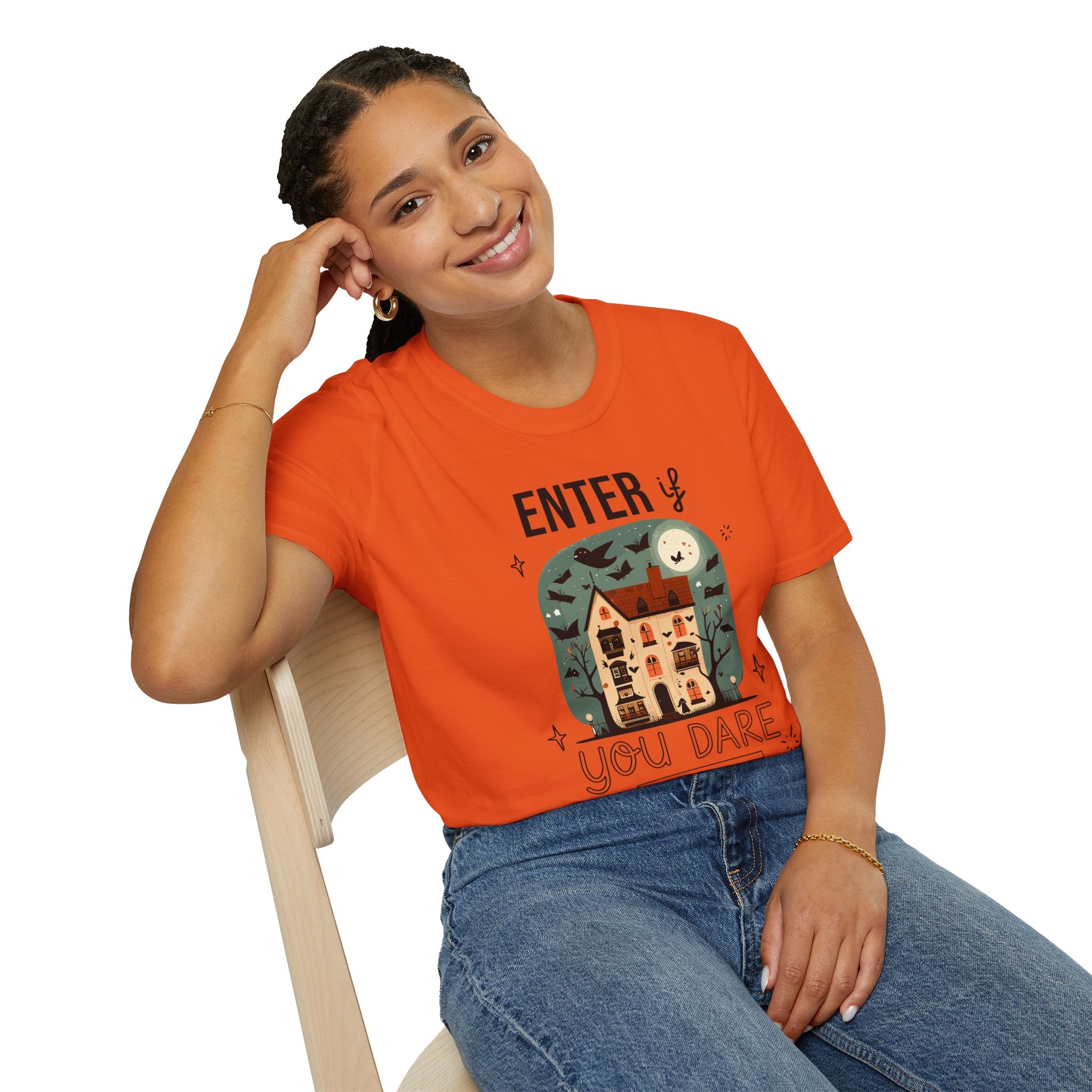 Enter If You Dare Shirt - Haunted House Shirt, Scary House Shirt, Unisex Halloween Apparel, Funny Halloween Puns, Trendy Halloween Tee
