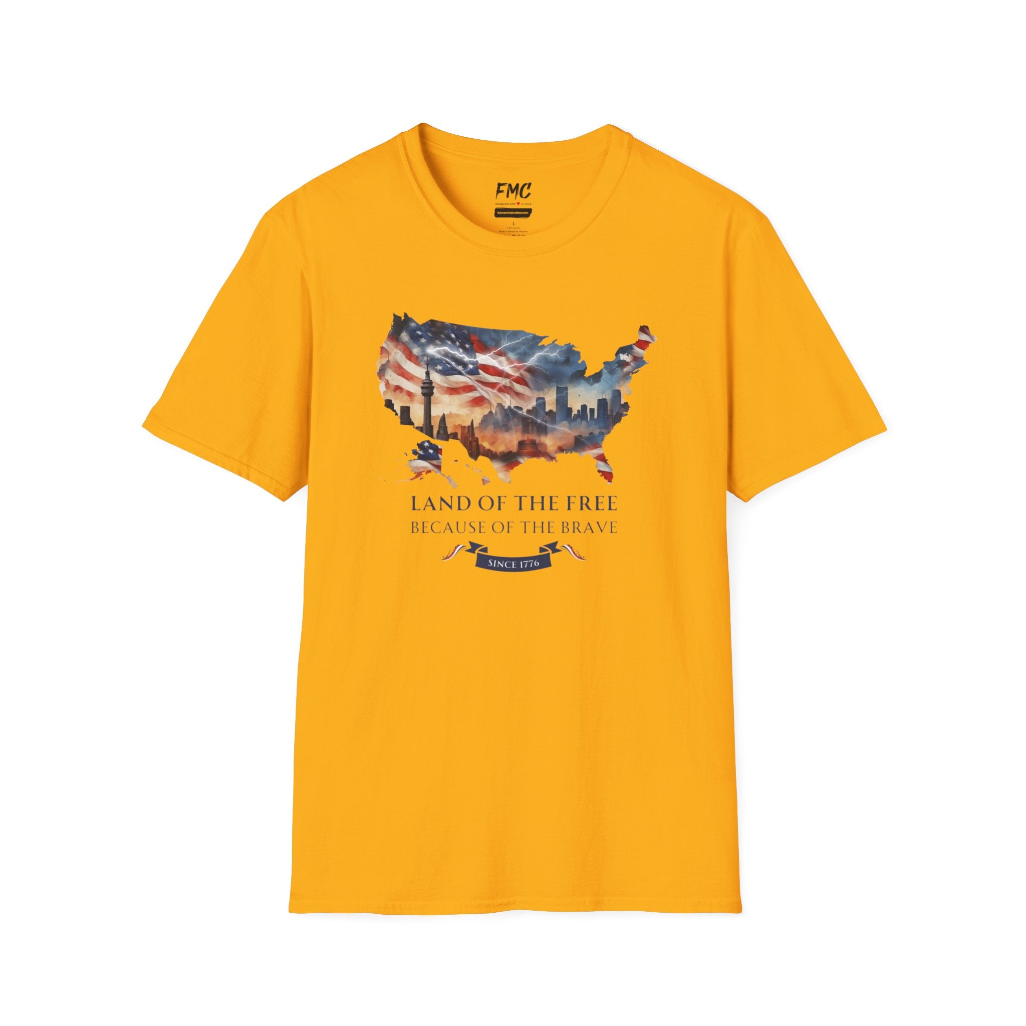 Land of the Free, Because of the Brave T-Shirt, 4th of July Shirt Gift,  Independence Day Shirt, Patriot Tee, 4th July Gift, Gift 4th July