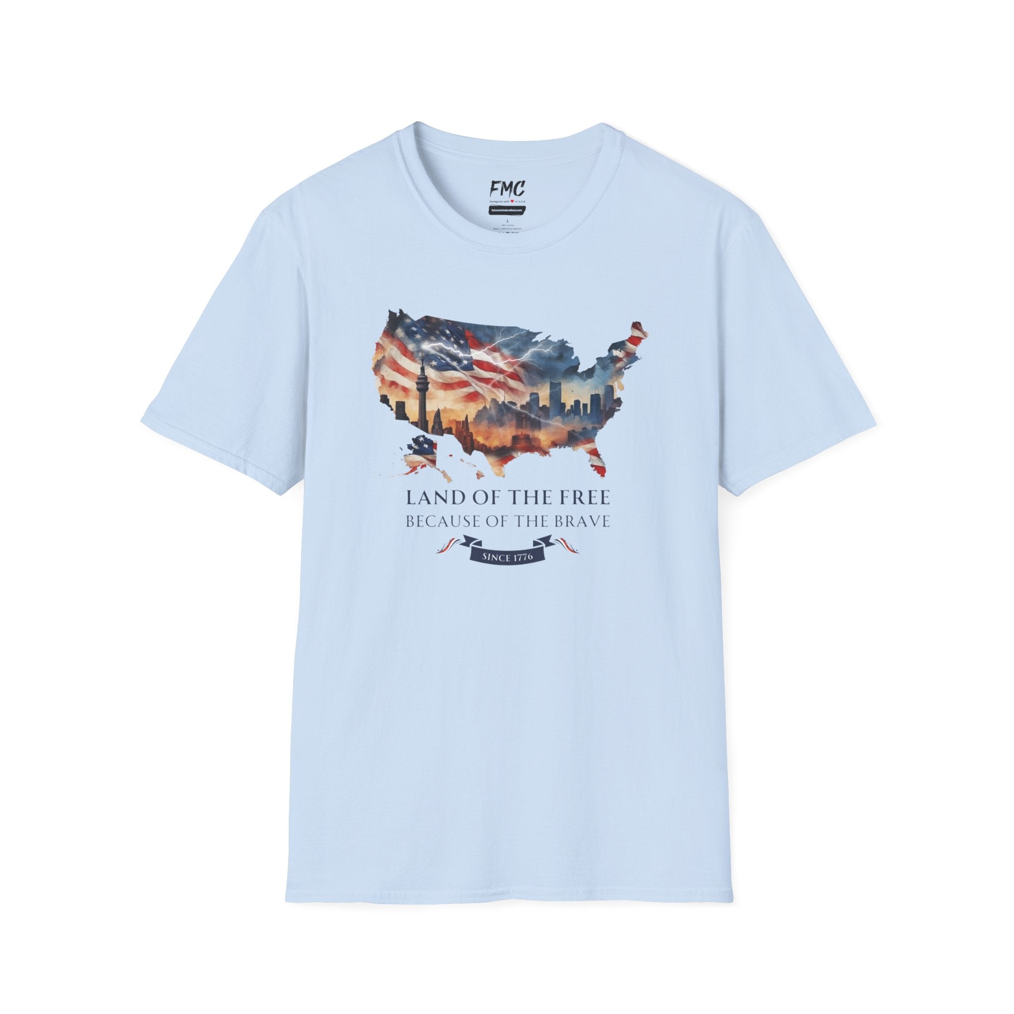 Land of the Free, Because of the Brave T-Shirt, 4th of July Shirt Gift,  Independence Day Shirt, Patriot Tee, 4th July Gift, Gift 4th July