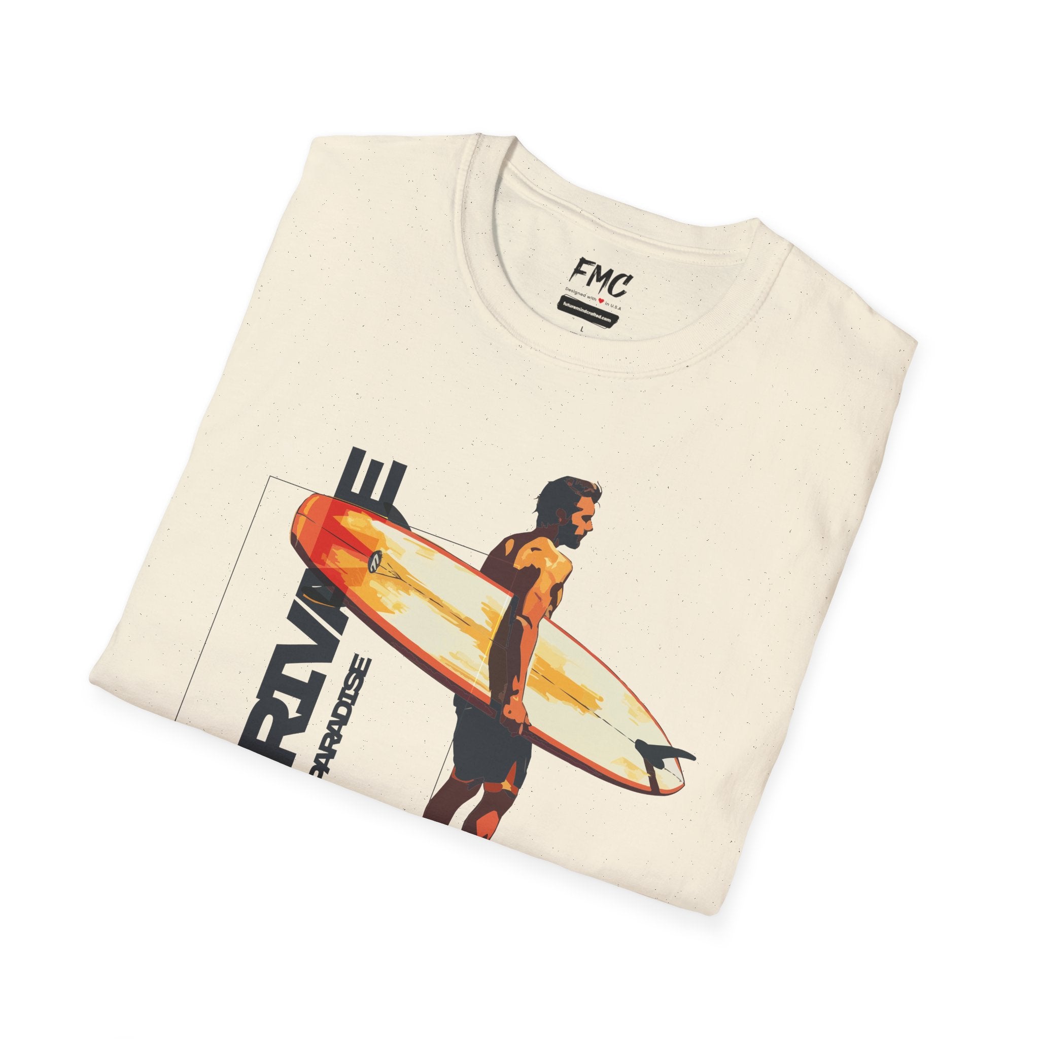 Private Paradise Tee - Surfing Man Shirt with Surf Quote, Cool Beach Shirt for Men, Trendy Summer Shirt and Beach Outfit, Perfect Vacay Tee