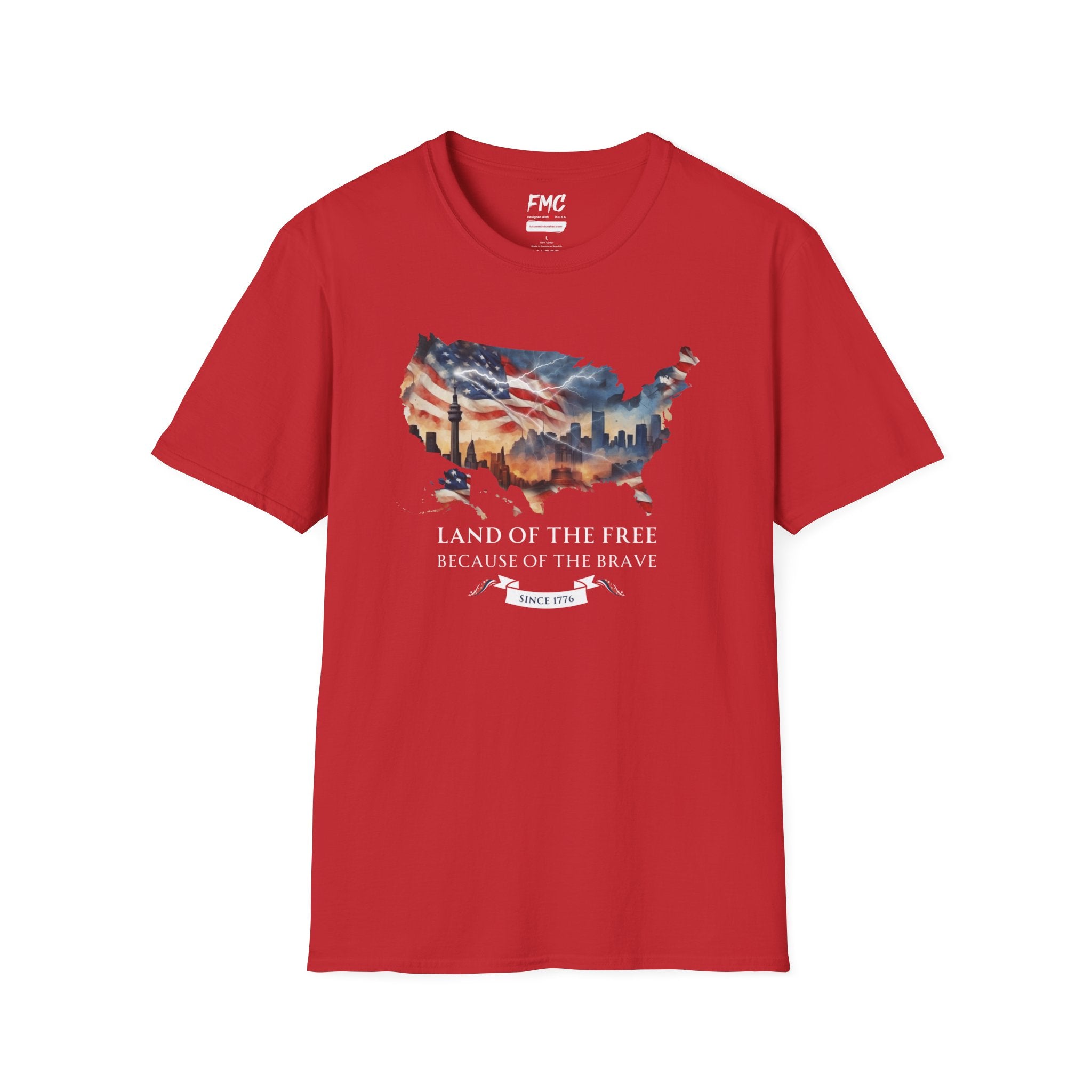Land of the Free, Because of the Brave T-Shirt, 4th of July Shirt Gift,  Independence Day Shirt, Patriot Tee, 4th July Gift, Gift 4th July