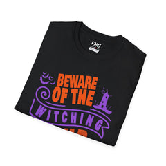 Beware of Witching Hour - Retro Witch Halloween Shirt, Unisex Halloween Sweatshirt, Trendy Men and Women Halloween Shirt, Halloween Apparel