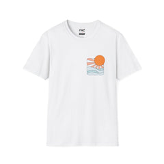 Sun With Rays Waves Shirt - Retro Summer Sun Tee, Cute Beach Tee for Her, Trendy Summer Shirt, Summer Beach Outfit, Ideal Summer Gift, Tee