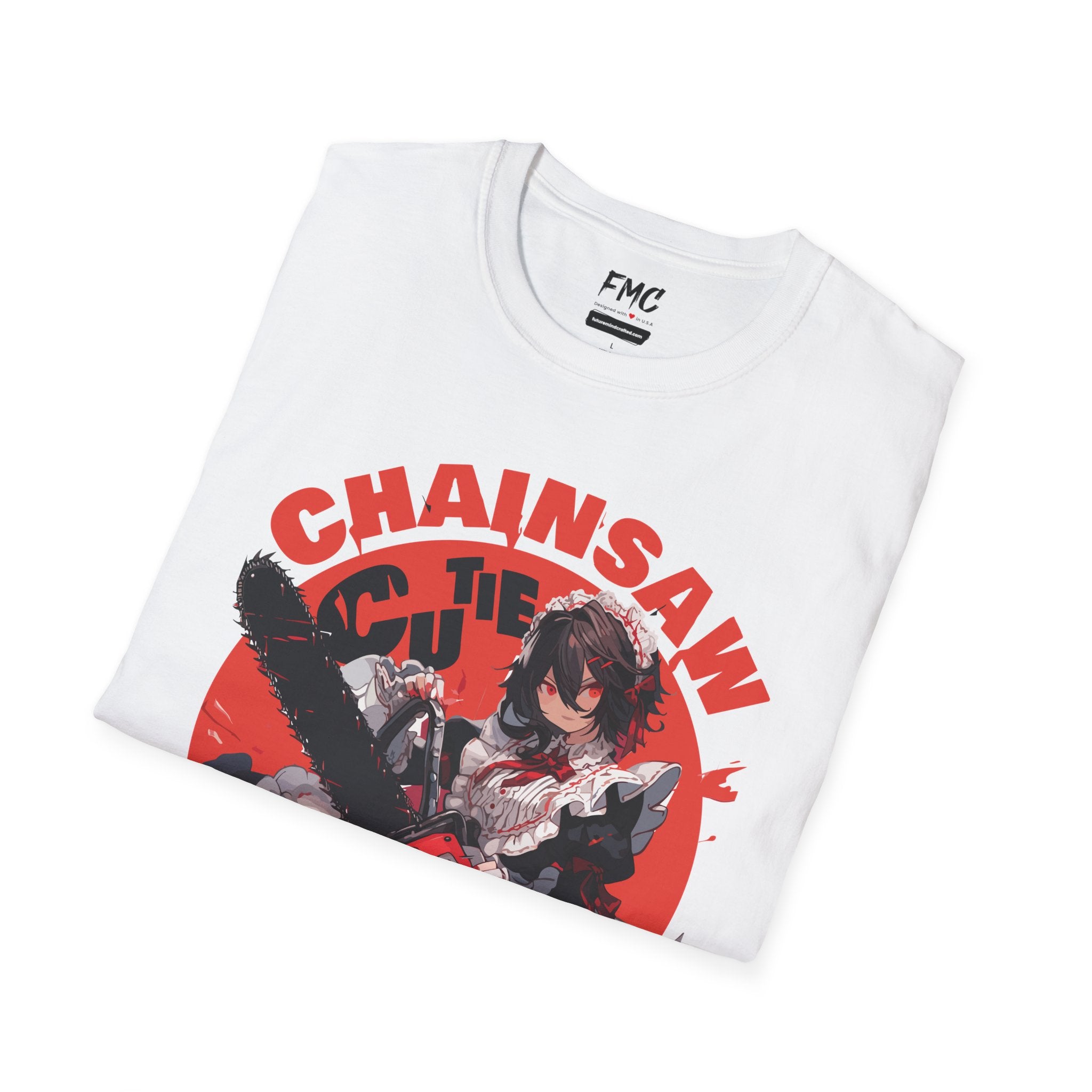 Chainsaw Cutie Shirt - Anime Chainsaw Halloween Shirt, Cute Women and Girls Halloween Tshirt, Trendy and Popular Halloween Apparel
