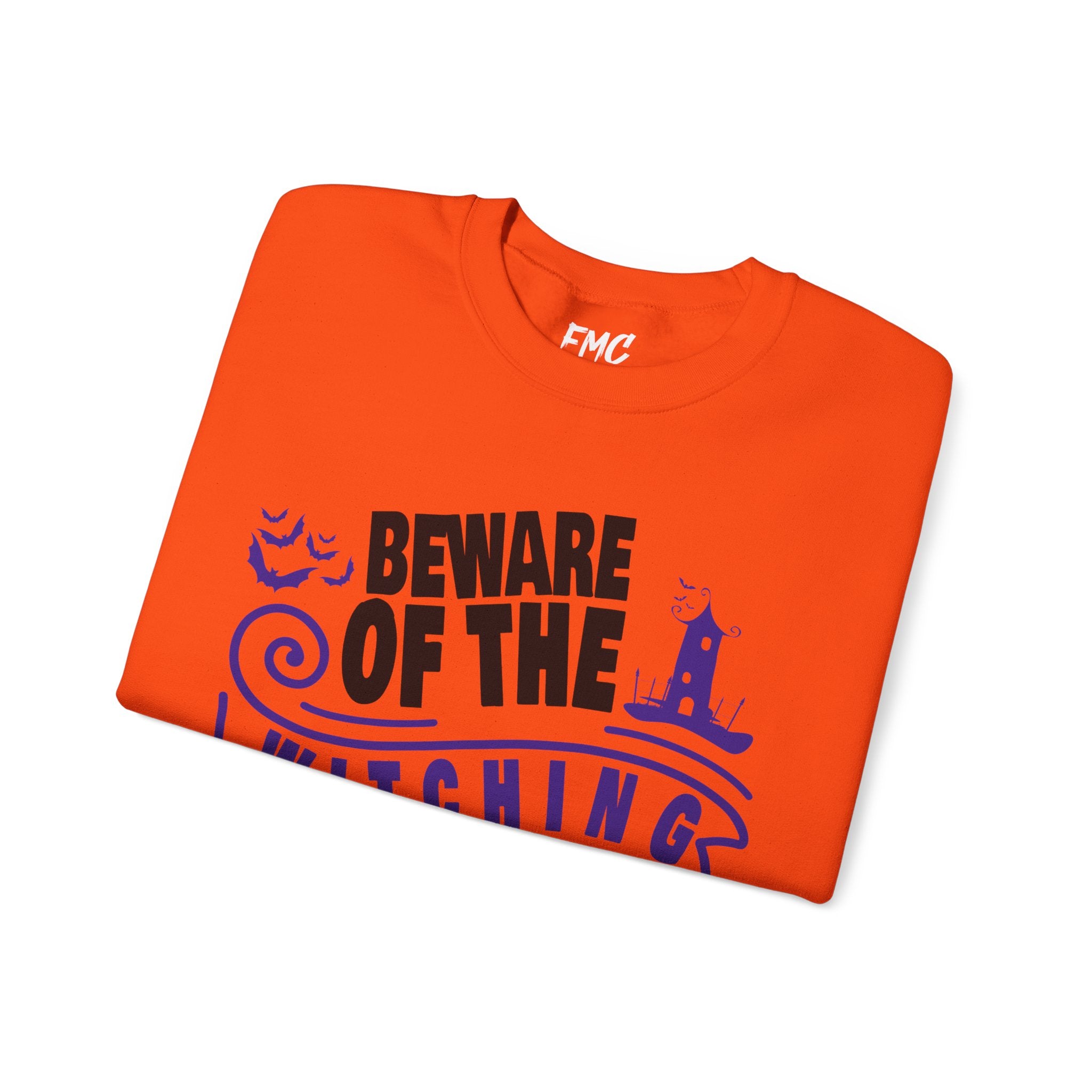 Beware of Witching Hour - Retro Witch Halloween Sweatshirt, Unisex Halloween Sweatshirt, Trendy Men and Women Halloween Sweatshirt, Halloween Apparel