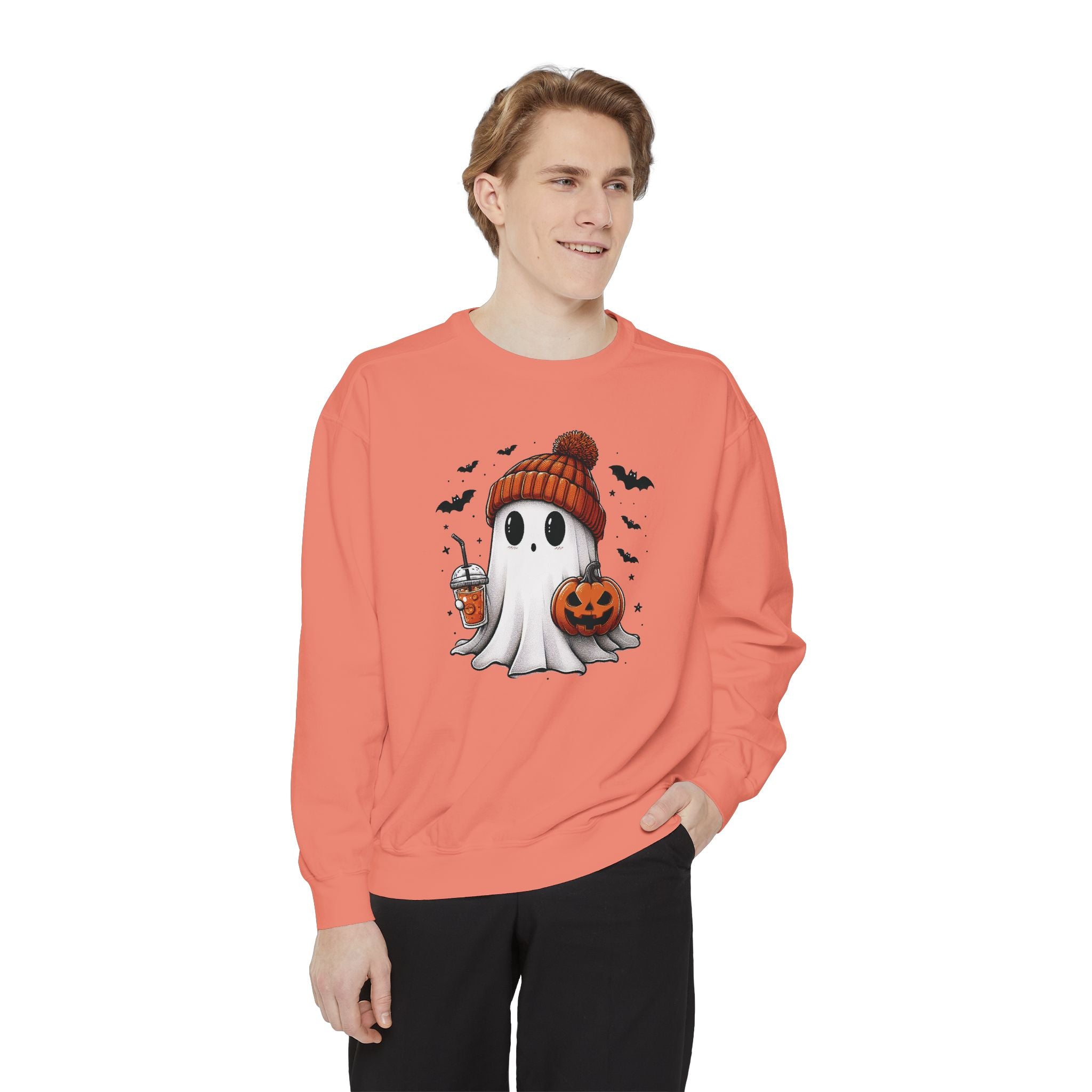 Halloween Spooky Ghost Comfort Colors Sweatshirt, Cute Ghost Sweatshirt, Halloween Sweatshirt, Cute Fall Sweatshirt Spooky Season Sweatshirt
