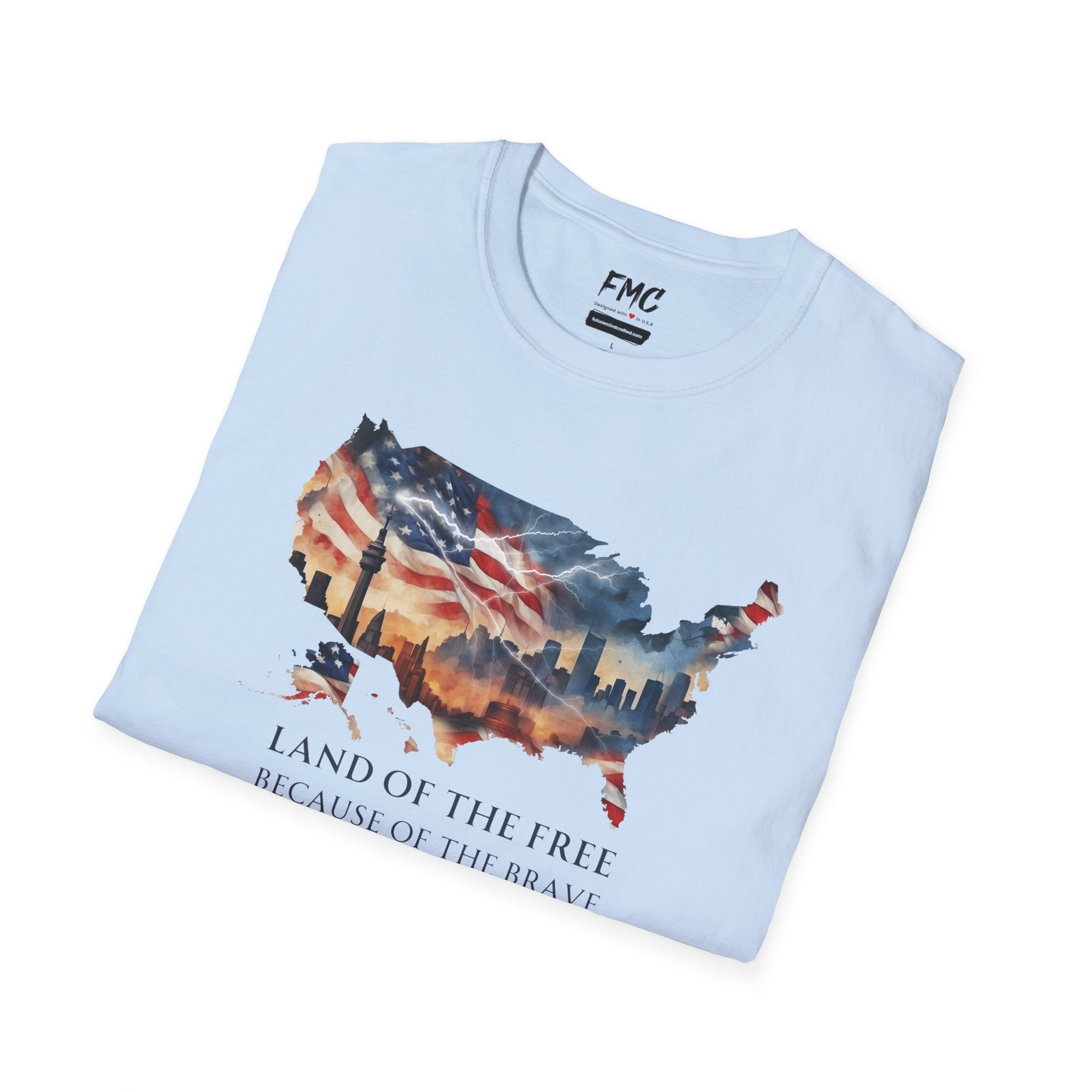 Land of the Free, Because of the Brave T-Shirt, 4th of July Shirt Gift,  Independence Day Shirt, Patriot Tee, 4th July Gift, Gift 4th July