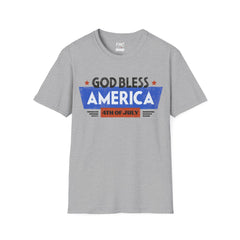 God Bless America Patriotic Shirt, Ideal for Independence Day, 4th of July Shirt, Unisex USA Shirt, Stylish America Tshirt