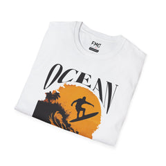 Ocean Spirit Shirt - Surfing Man Trendy Ocean Design, Beach Shirt for Men, Cool Summer Shirt, Perfect Summer Outfit and Vacay Shirt, Tee