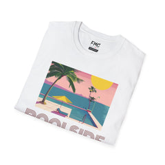 Pool Side Shirt - Retro 80s Unisex Beach Shirt, Trendy Summer Shirt, Perfect Summer Beach Outfit and Vacay Shirt, Ideal Summer Gift, Tee