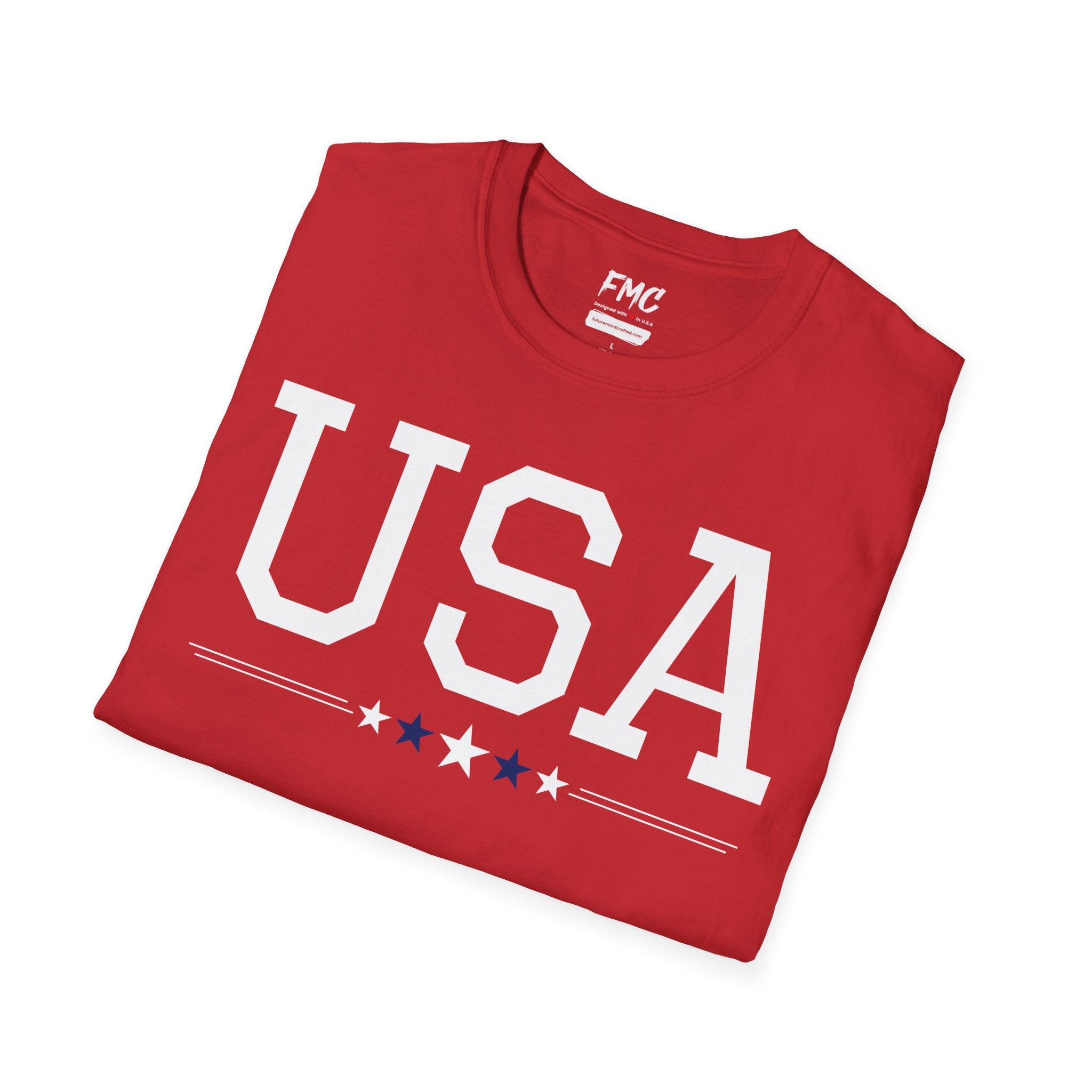 USA American Patriot T-Shirt with Five Star: Perfect 4th of July Shirt for Independence Day! Best Gift Unisex Tee