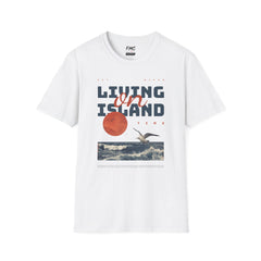 Living on Island Shirt - Seagulls Flying Ocean Tee, Trendy Unisex Beach Shirt, Perfect Summer Shirt and Beach Outfit, Ideal Vacay Shirt, Tee
