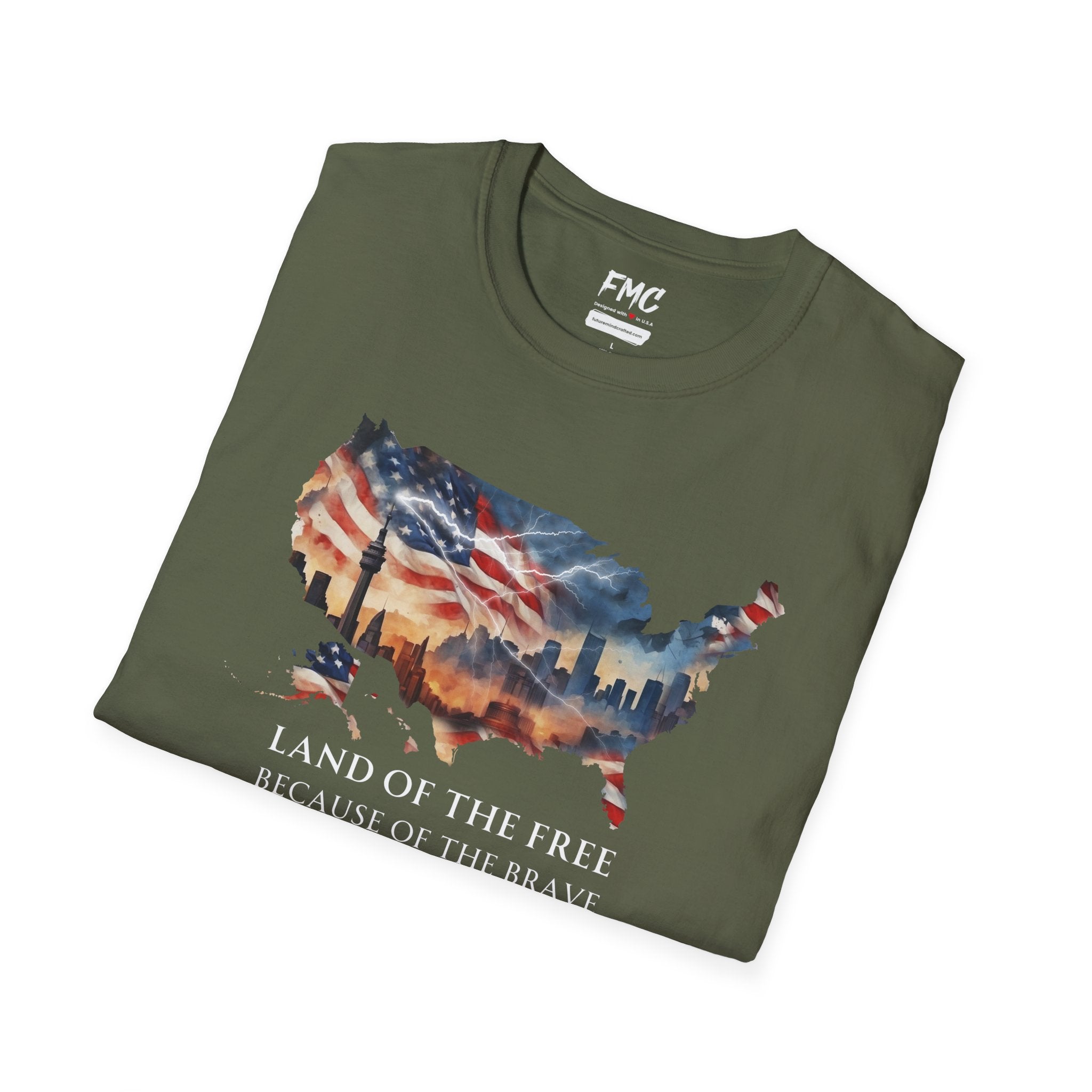 Land of the Free, Because of the Brave T-Shirt, 4th of July Shirt Gift,  Independence Day Shirt, Patriot Tee, 4th July Gift, Gift 4th July