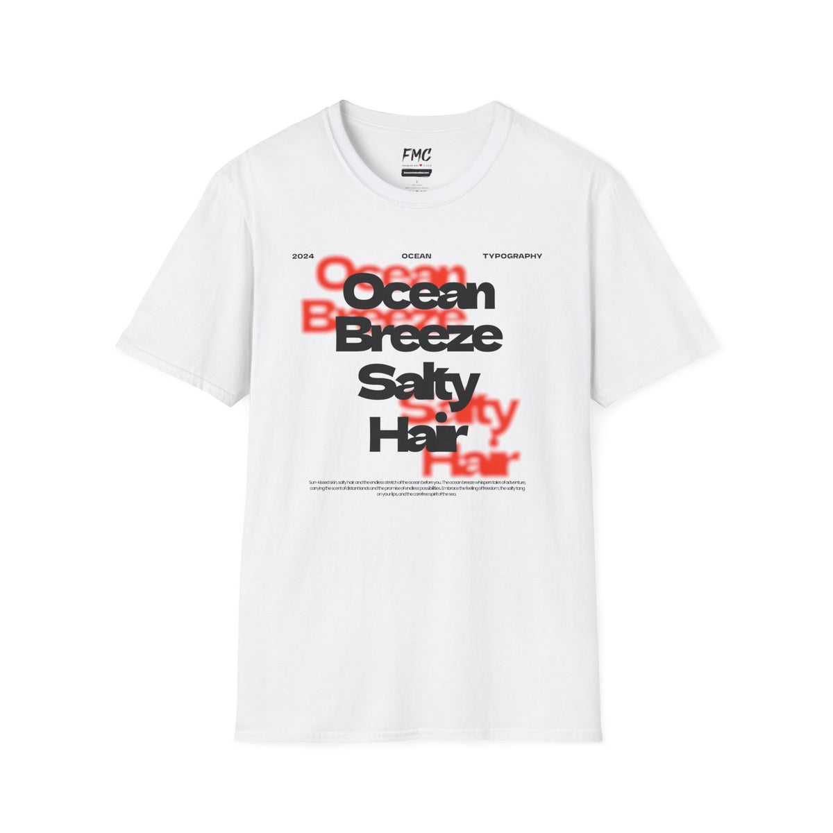 Ocean Breath Shirt - Stylish Ocean Breeze Unisex Summer Shirt, Trendy Beach Shirt and Summer Outfit, Perfect Vacay Shirt and Summer Gift