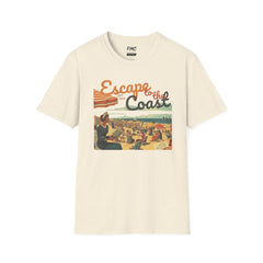 Vintage Postcard Shirt - Vintage Beach Escape Coast Tee, Cute Beach Shirt for Her, Trendy Summer Shirt and Beach Outfit, Ideal Vacay Shirt