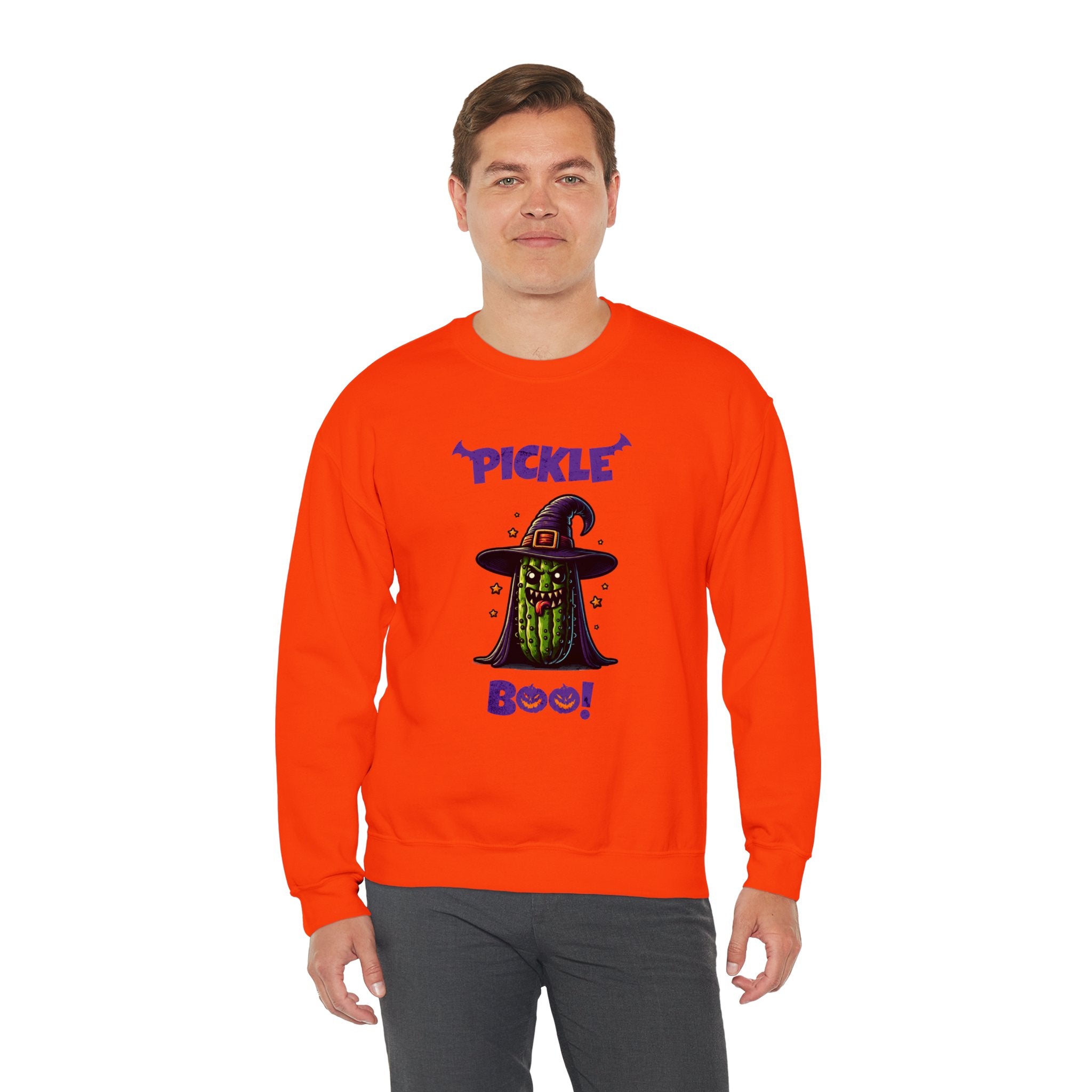 Pickle Adult Sweatshirt - Pickle Boo Halloween Adult Sweatshirt, Perfect for Pickle Lovers, Women Halloween Adult Sweatshirt, Halloween Gift