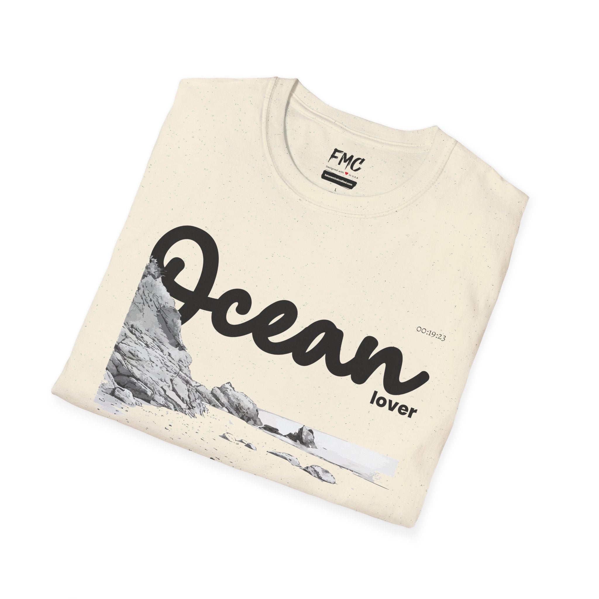 Ocean Lover Shirt - Monochrome Black and White Design, Unisex Summer Shirt, Trendy Beach Shirt, Perfect Summer Outfit and Vacay Shirt