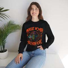Pickle Adult Sweatshirt - Pickle Power Halloween Adult Sweatshirt, Halloween Hour Adult Sweatshirt for Pickle Lovers, Women Adult Sweatshirt