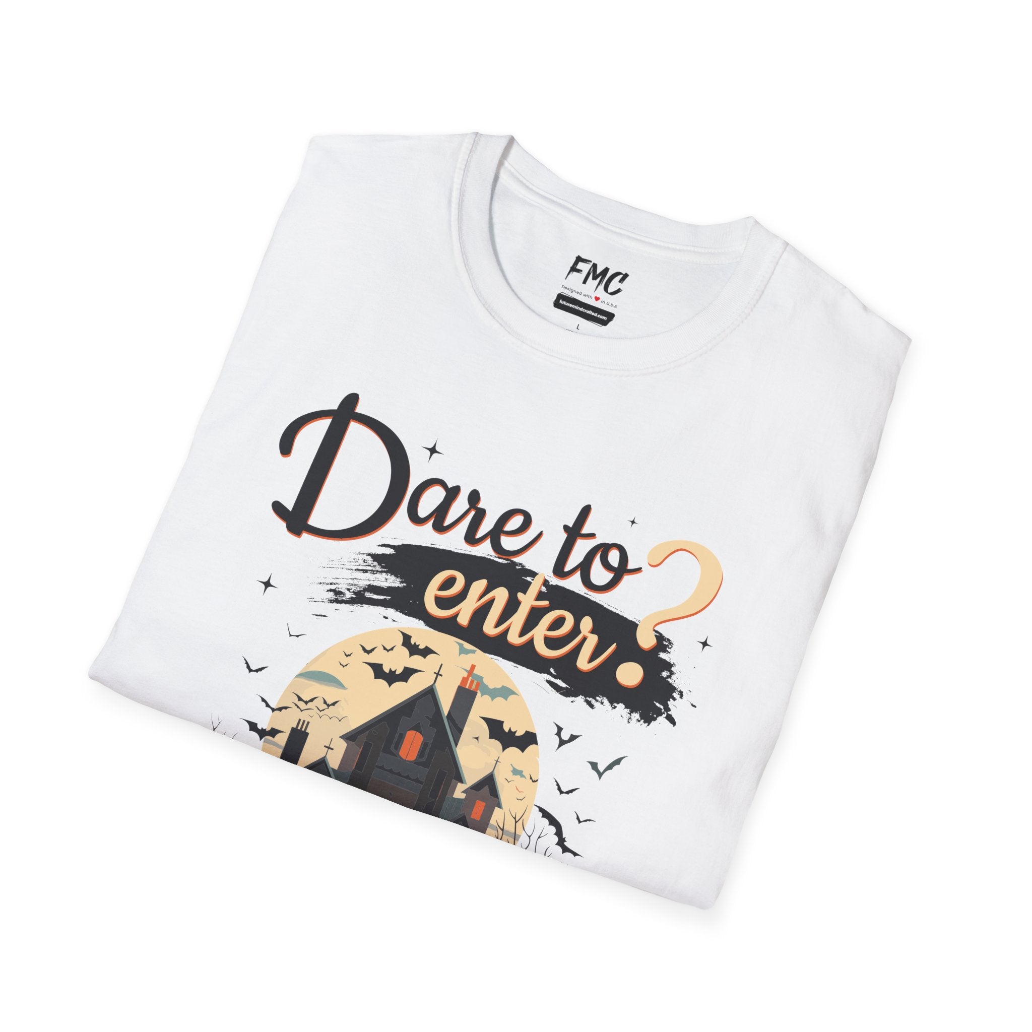Dare to Enter Shirt - Haunted House Design, Scary House Sweatshirt, Unisex Halloween Shirt, Trendy and Halloween Apparel for Men and Women