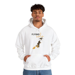 Flying Solo Hoodie - Minimalist Witch Halloween Hoodie, Women Halloween Hoodie, Trendy and Popular Girls Halloween Apparel
