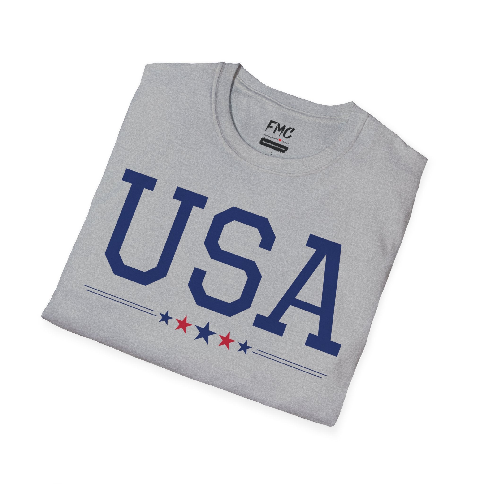 USA American Patriot T-Shirt with Five Star: Perfect 4th of July Shirt for Independence Day! Best Gift Unisex Tee