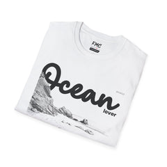 Ocean Lover Shirt - Monochrome Black and White Design, Unisex Summer Shirt, Trendy Beach Shirt, Perfect Summer Outfit and Vacay Shirt