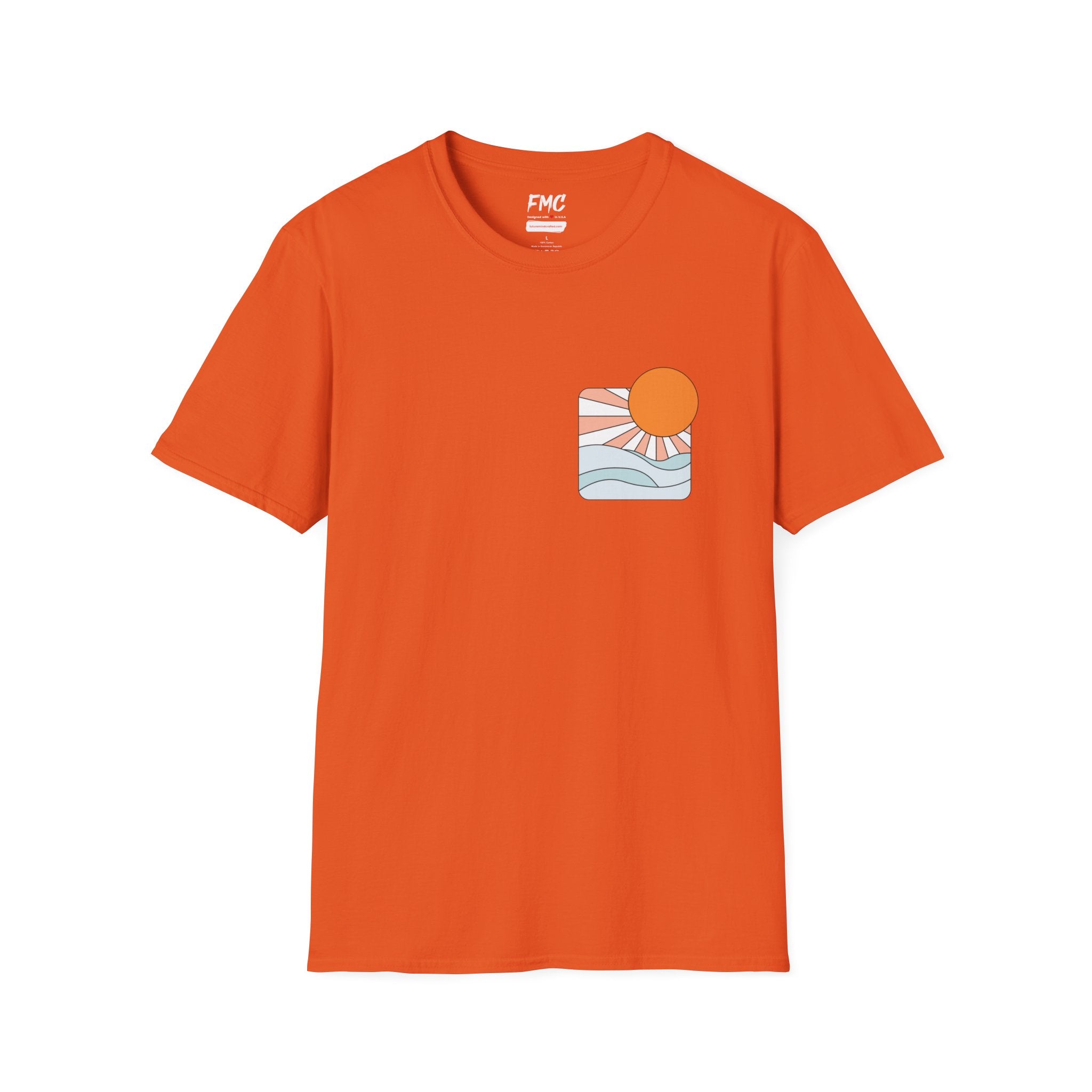 Sun With Rays Waves Shirt - Retro Summer Sun Tee, Cute Beach Tee for Her, Trendy Summer Shirt, Summer Beach Outfit, Ideal Summer Gift, Tee