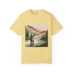 Fishing Lake Graphic T-Shirt — Vintage Fly Fishing Scene