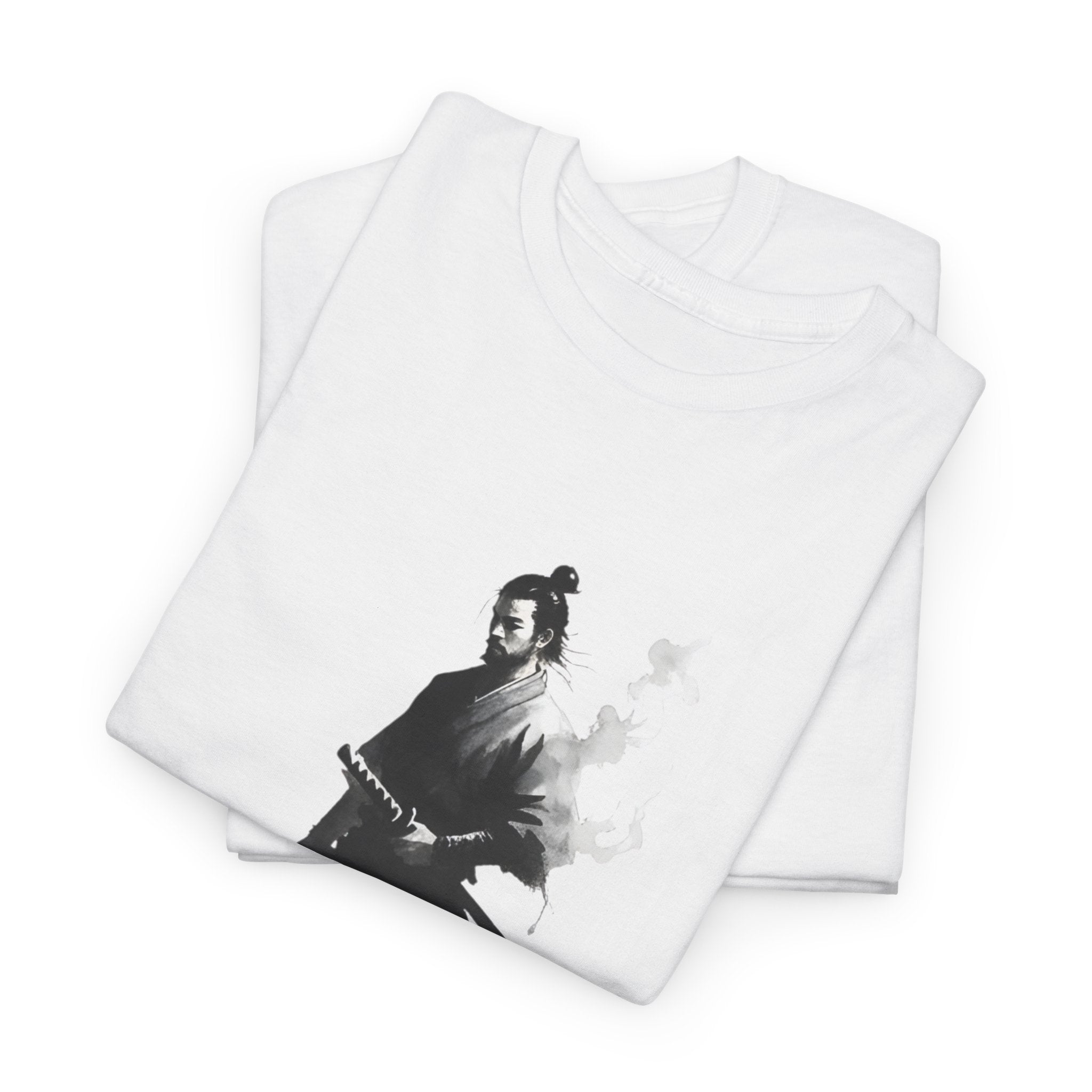 The Silent Ronin | Modern Japanese Sumi-e Ink T-Shirt Secondary image