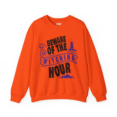 Beware of Witching Hour - Retro Witch Halloween Sweatshirt, Unisex Halloween Sweatshirt, Trendy Men and Women Halloween Sweatshirt, Halloween Apparel